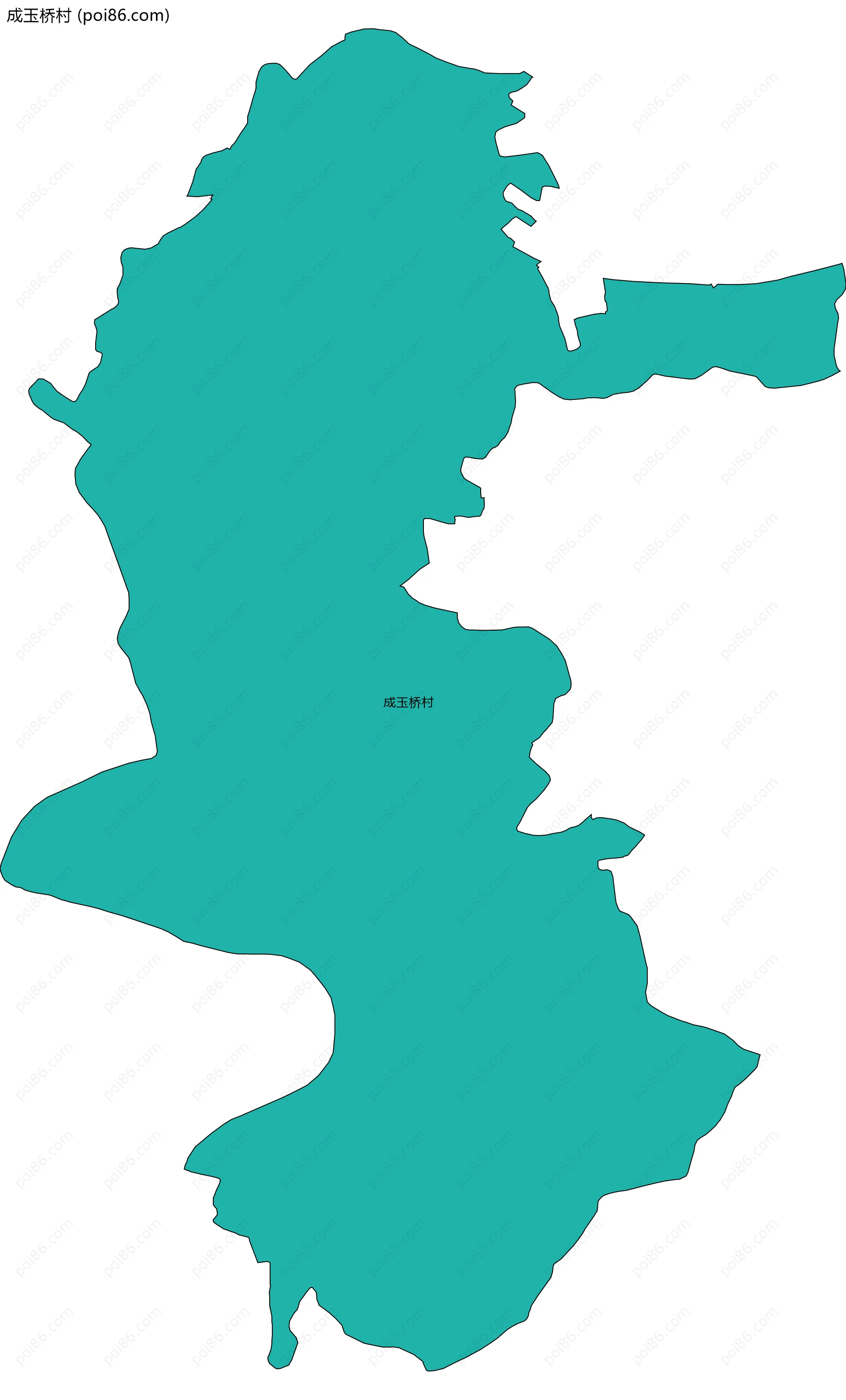 成玉桥村边界地图