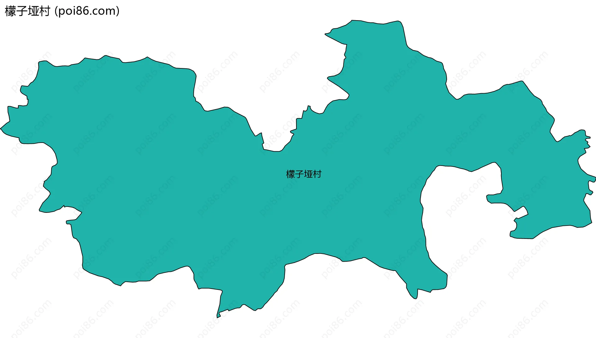 檬子垭村边界地图