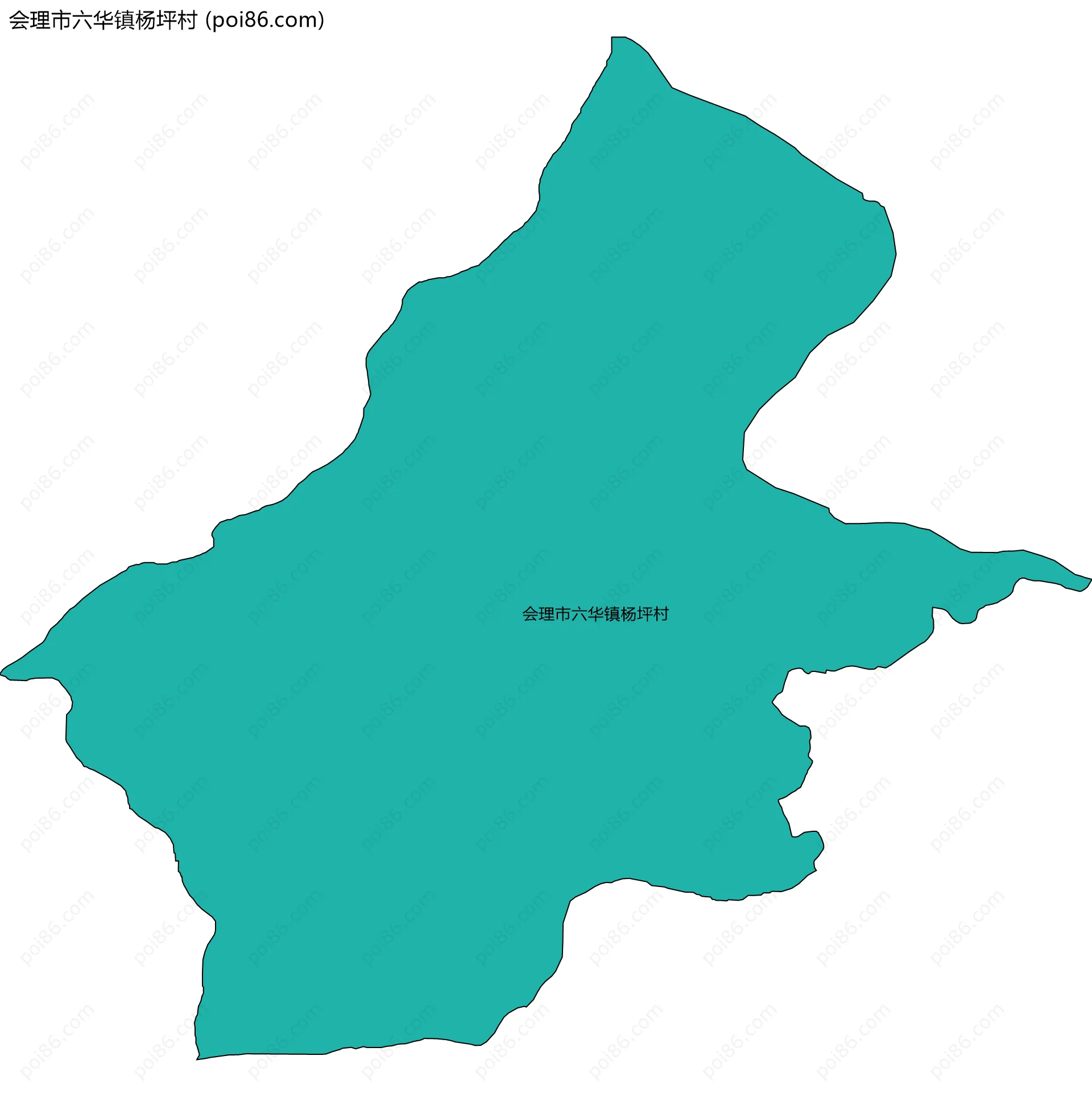 会理市六华镇杨坪村边界地图