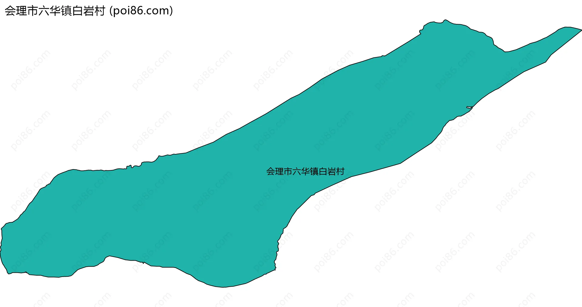 会理市六华镇白岩村边界地图