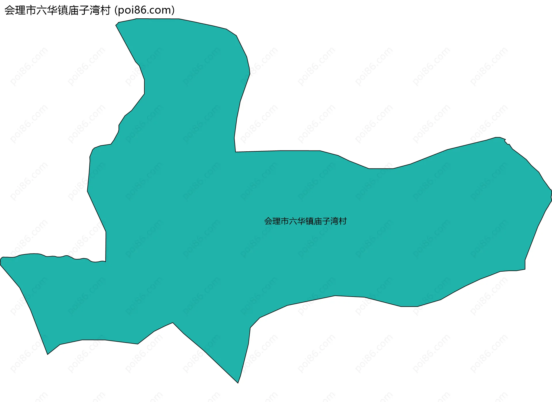会理市六华镇庙子湾村边界地图