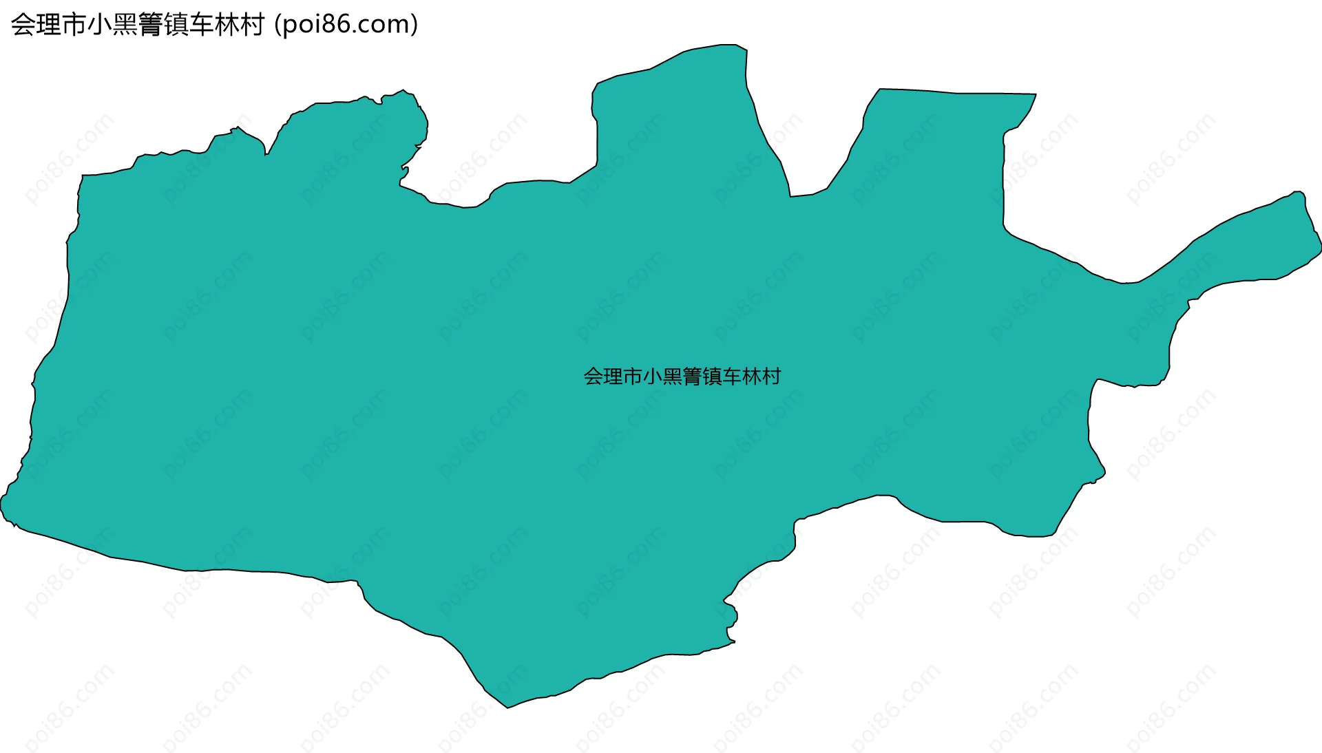 会理市小黑箐镇车林村边界地图