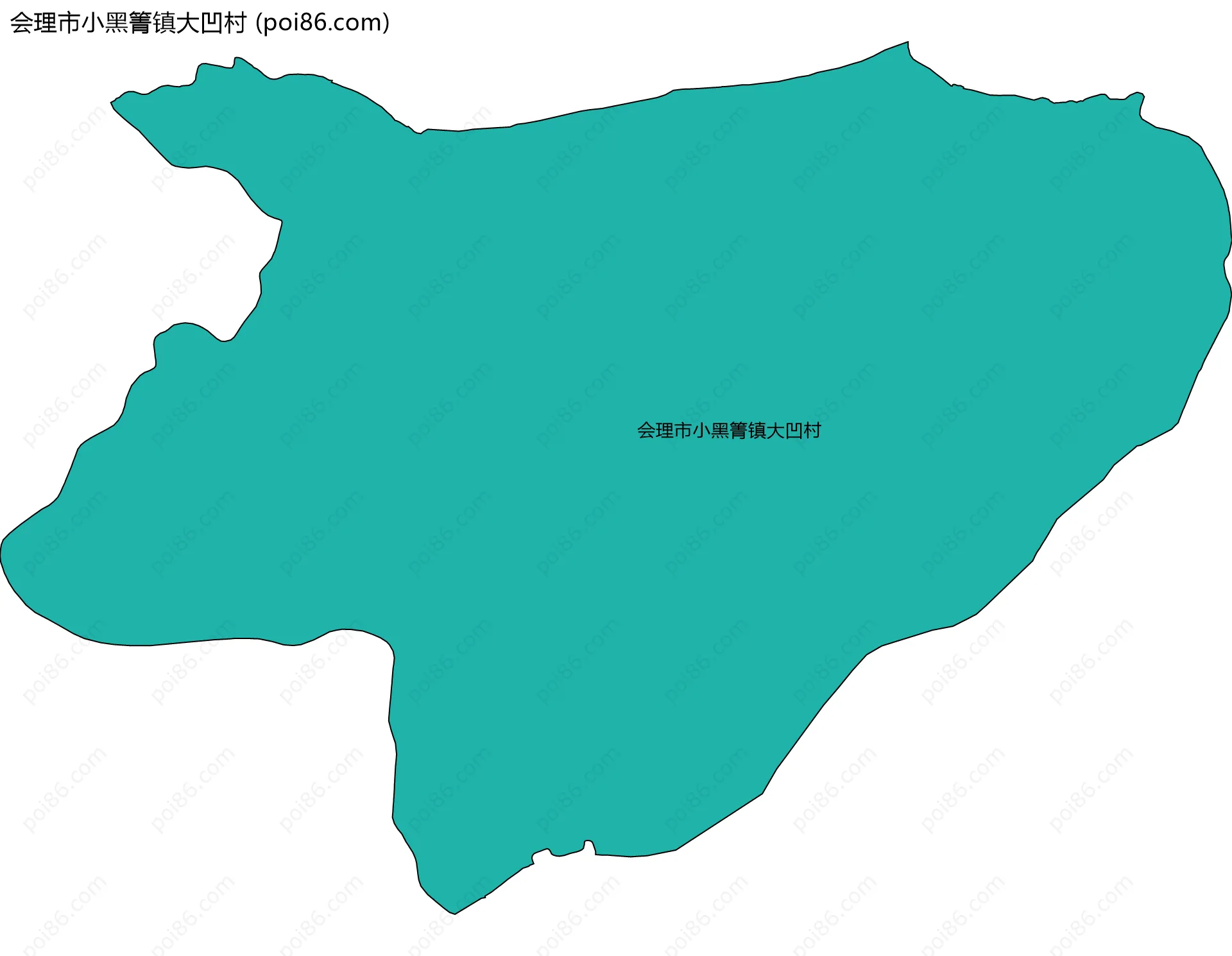 会理市小黑箐镇大凹村边界地图