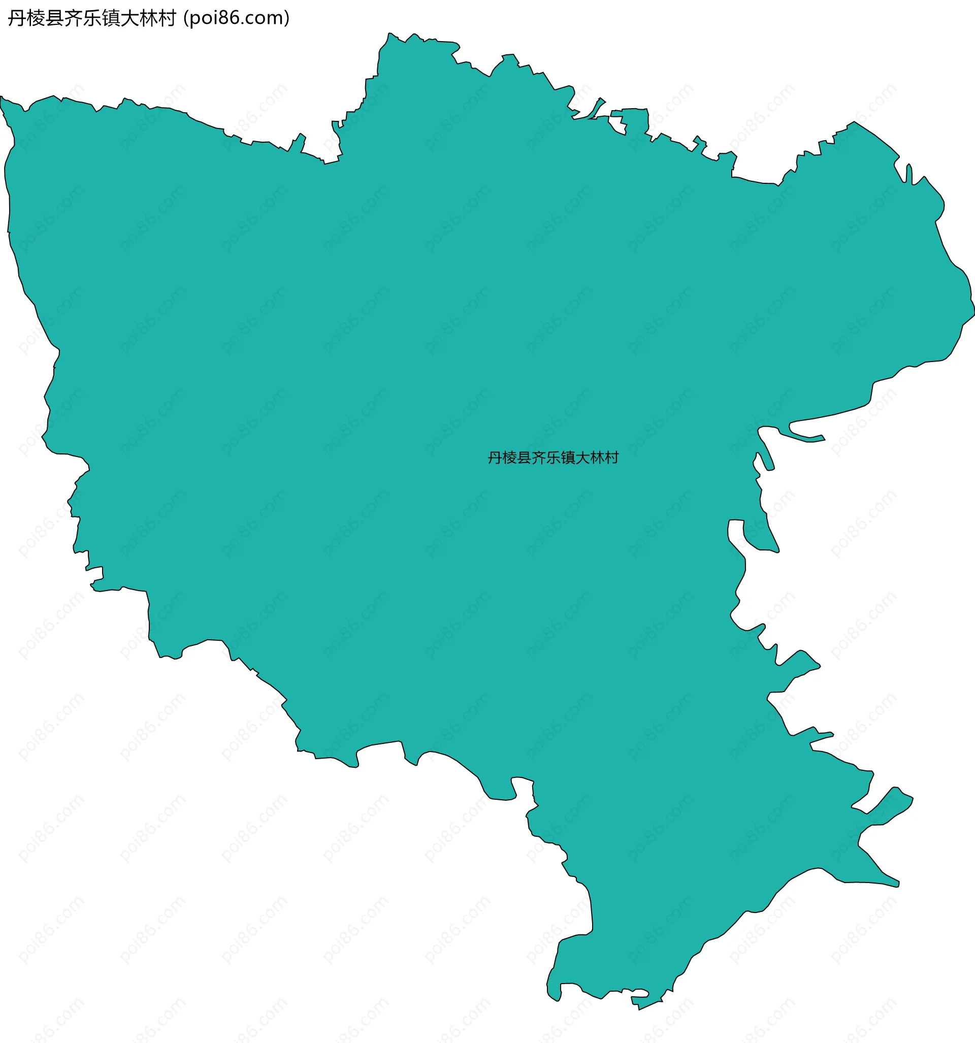 丹棱县齐乐镇大林村边界地图