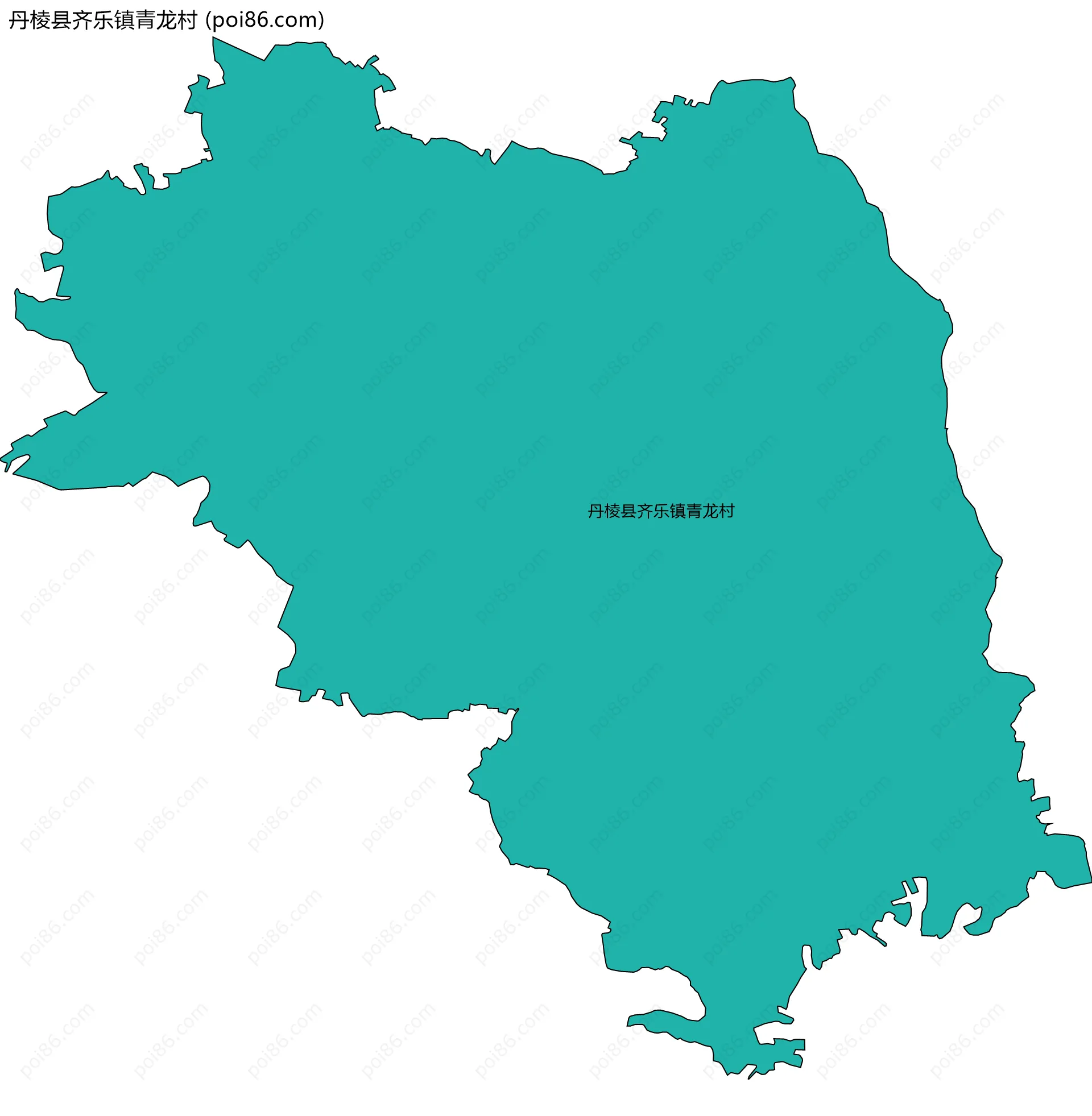 丹棱县齐乐镇青龙村边界地图