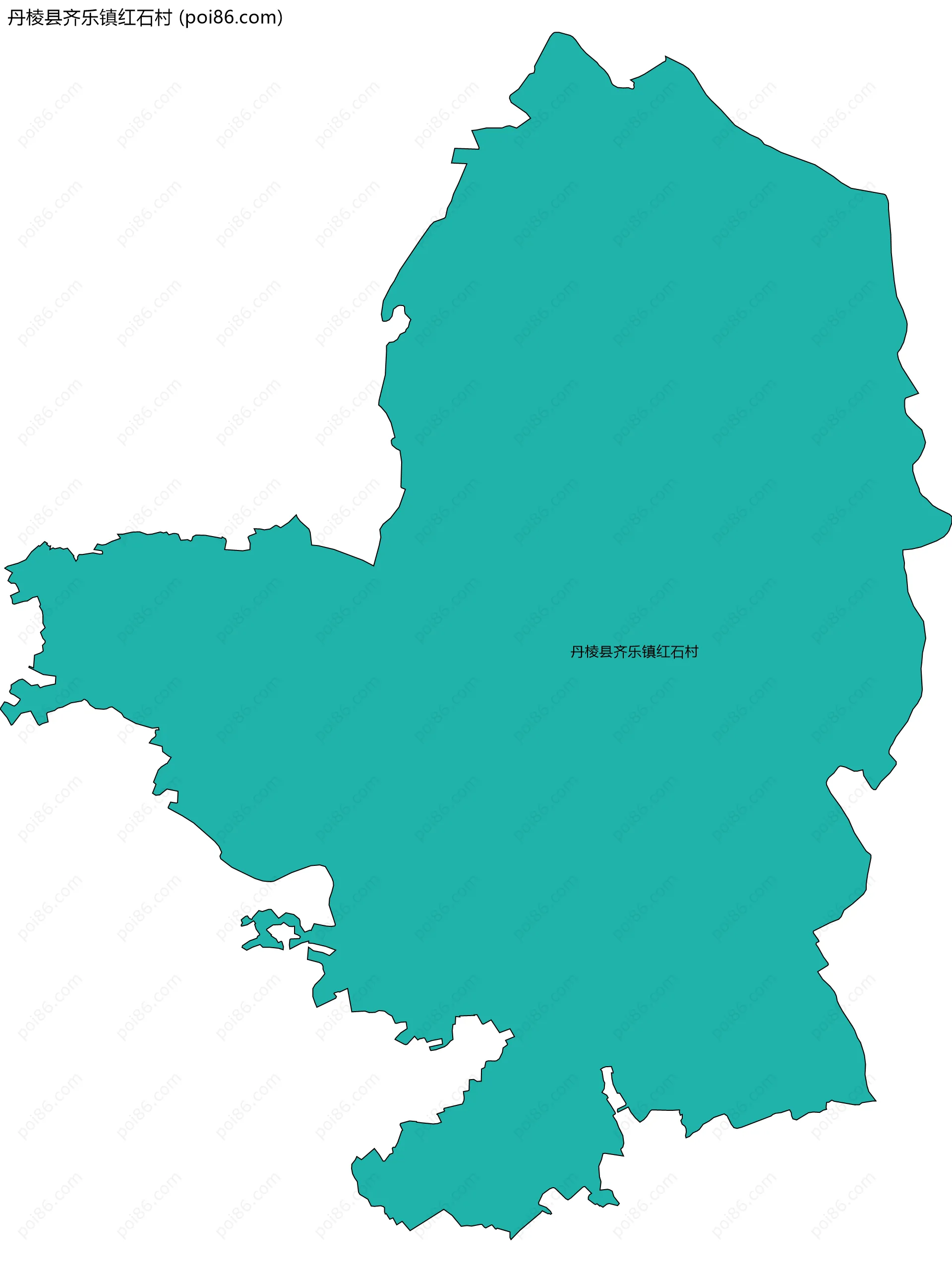 丹棱县齐乐镇红石村边界地图