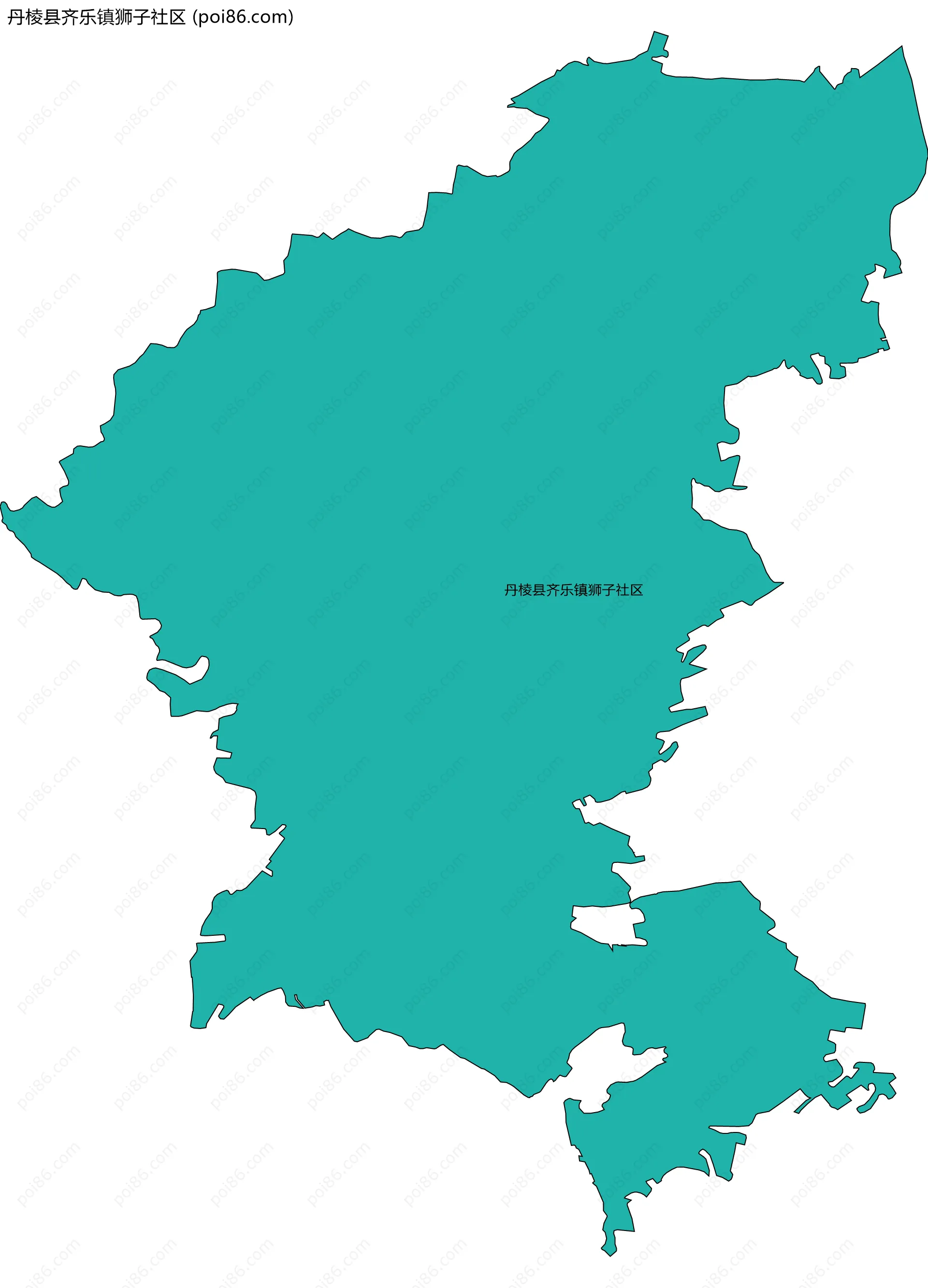 丹棱县齐乐镇狮子社区边界地图