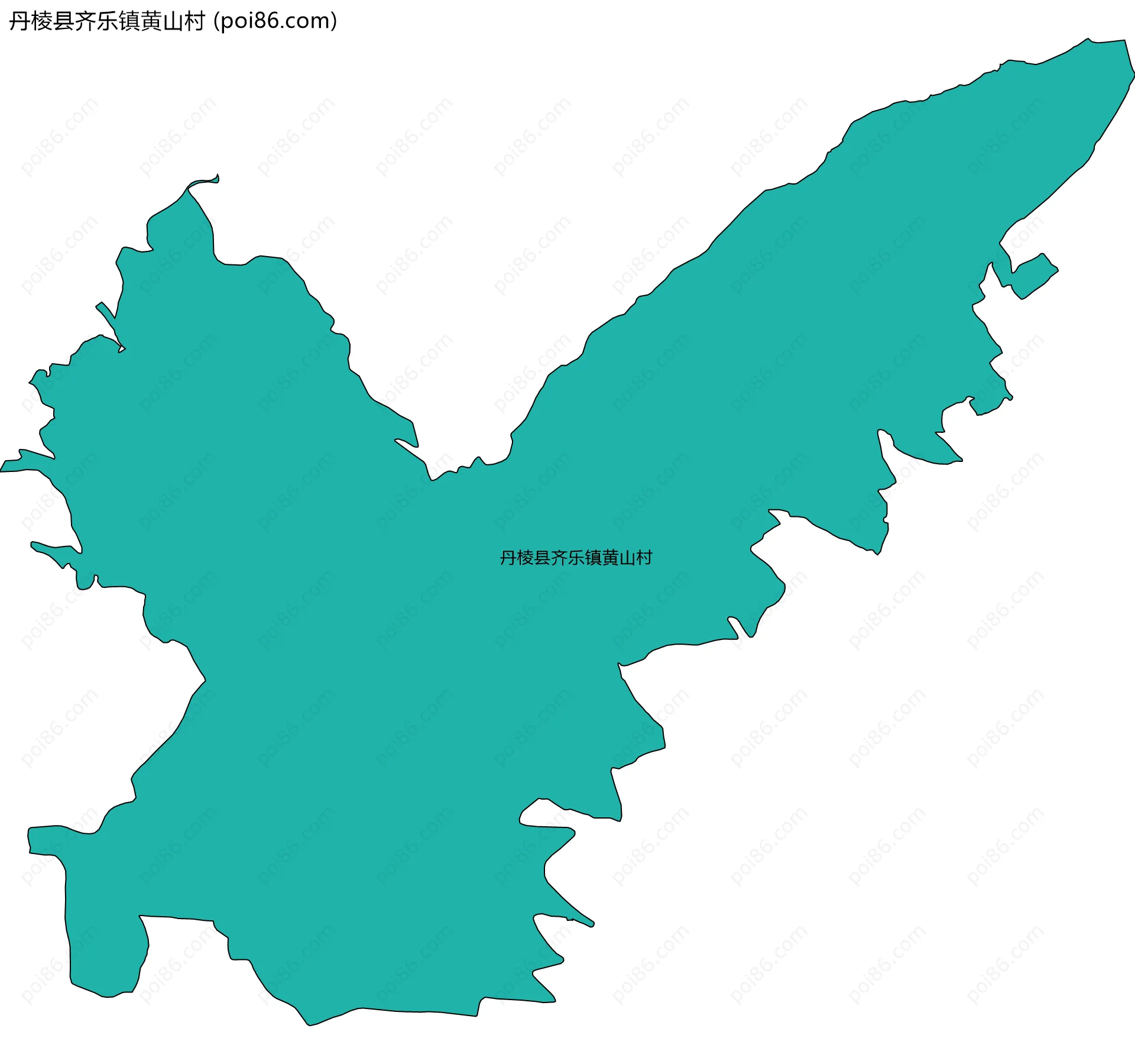 丹棱县齐乐镇黄山村边界地图