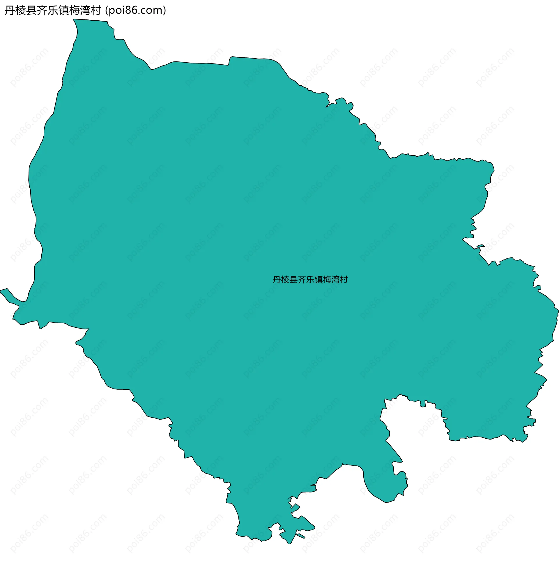 丹棱县齐乐镇梅湾村边界地图