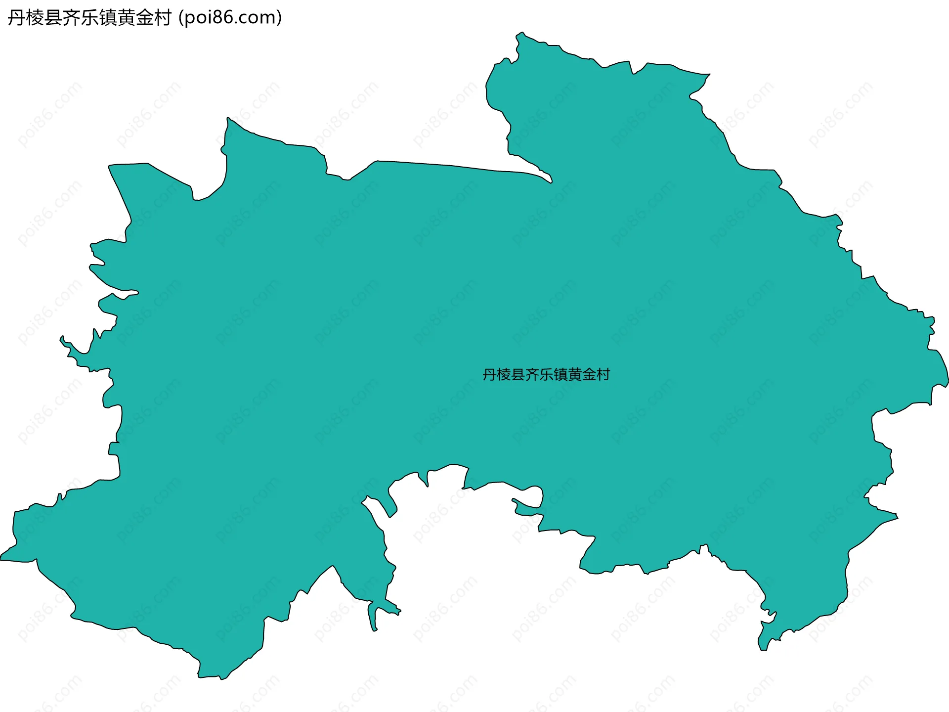 丹棱县齐乐镇黄金村边界地图