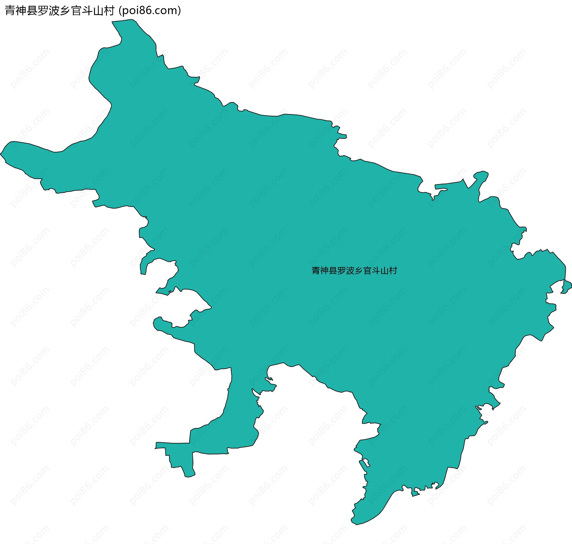 青神县罗波乡官斗山村边界地图