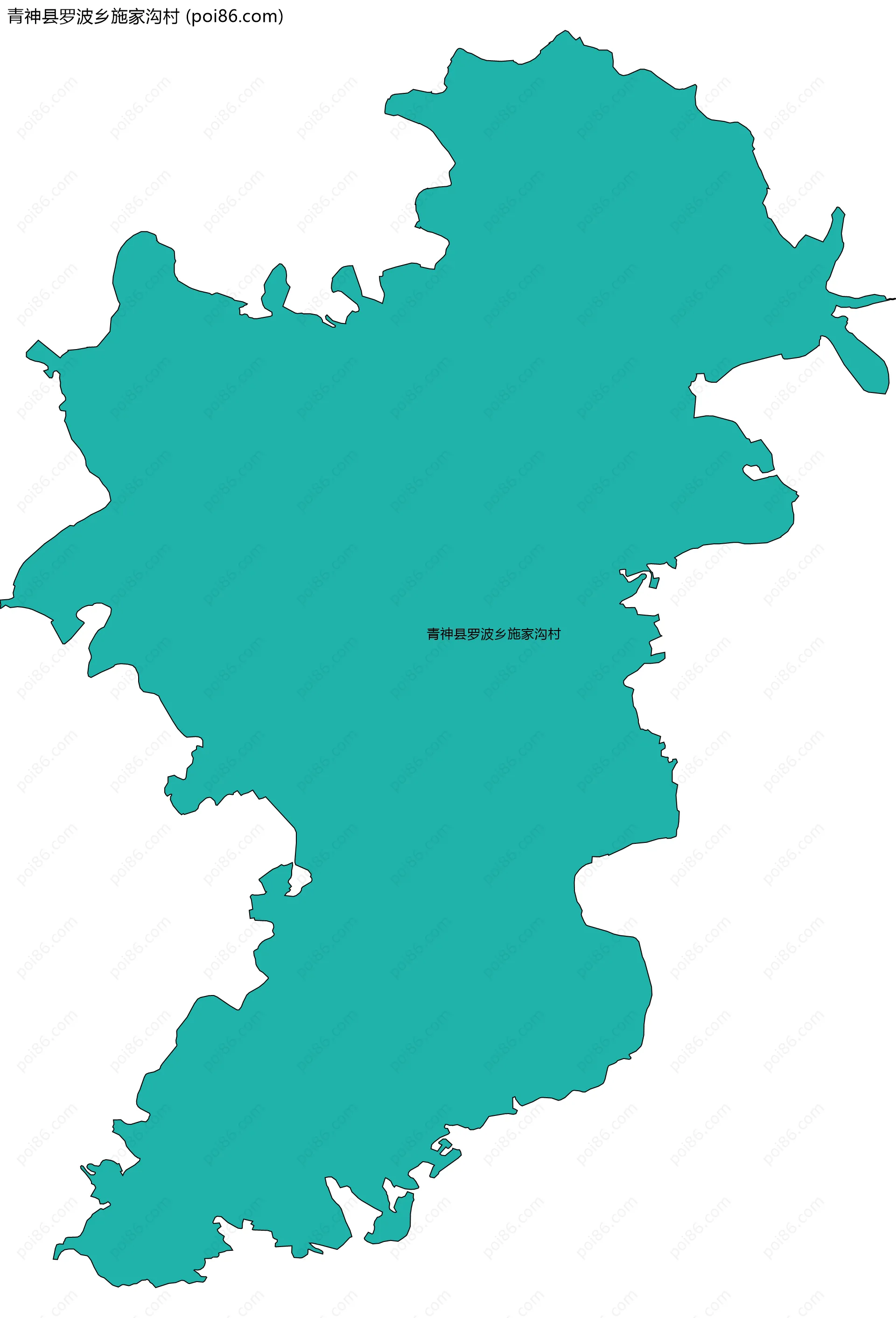 青神县罗波乡施家沟村边界地图