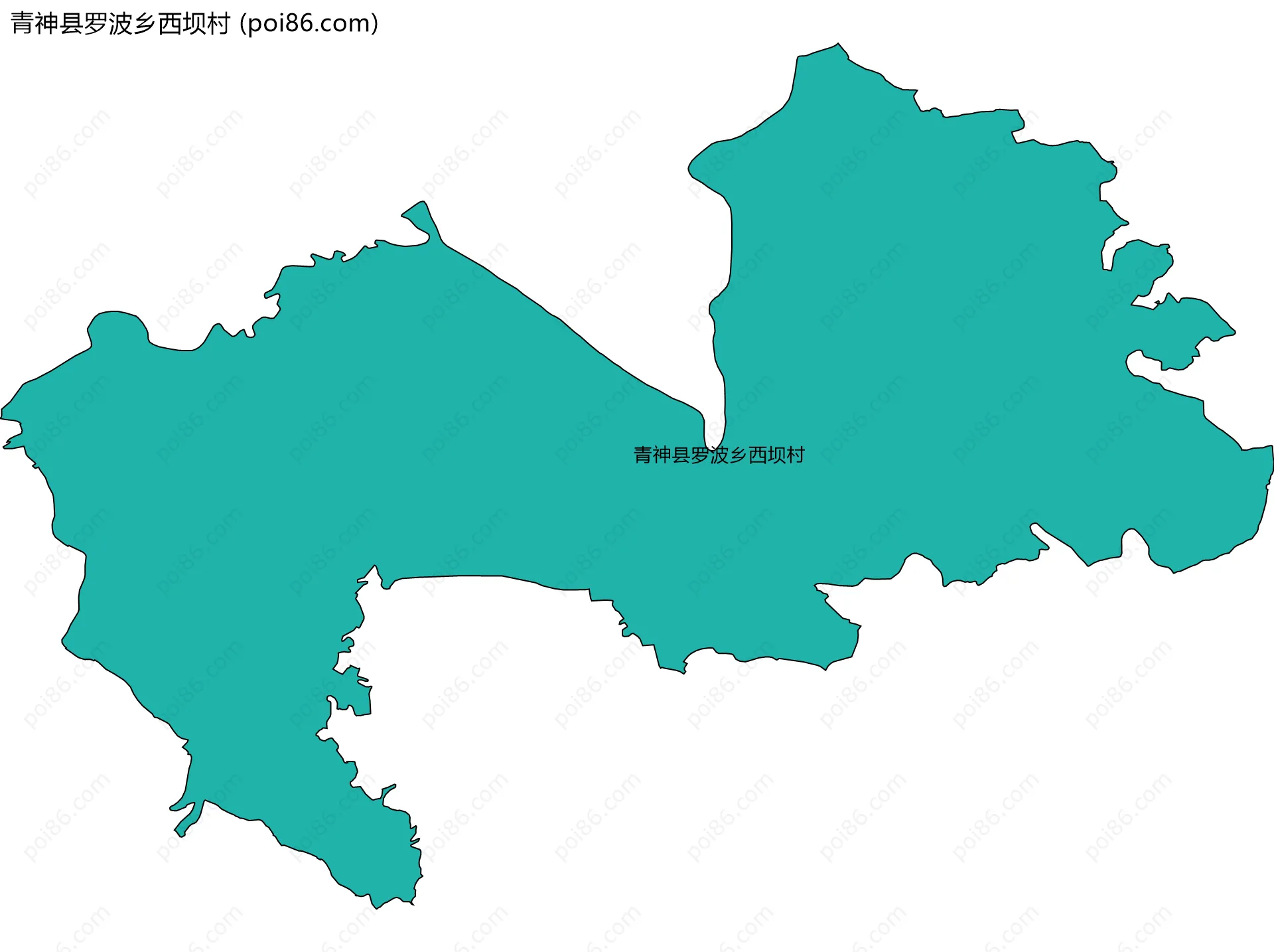 青神县罗波乡西坝村边界地图