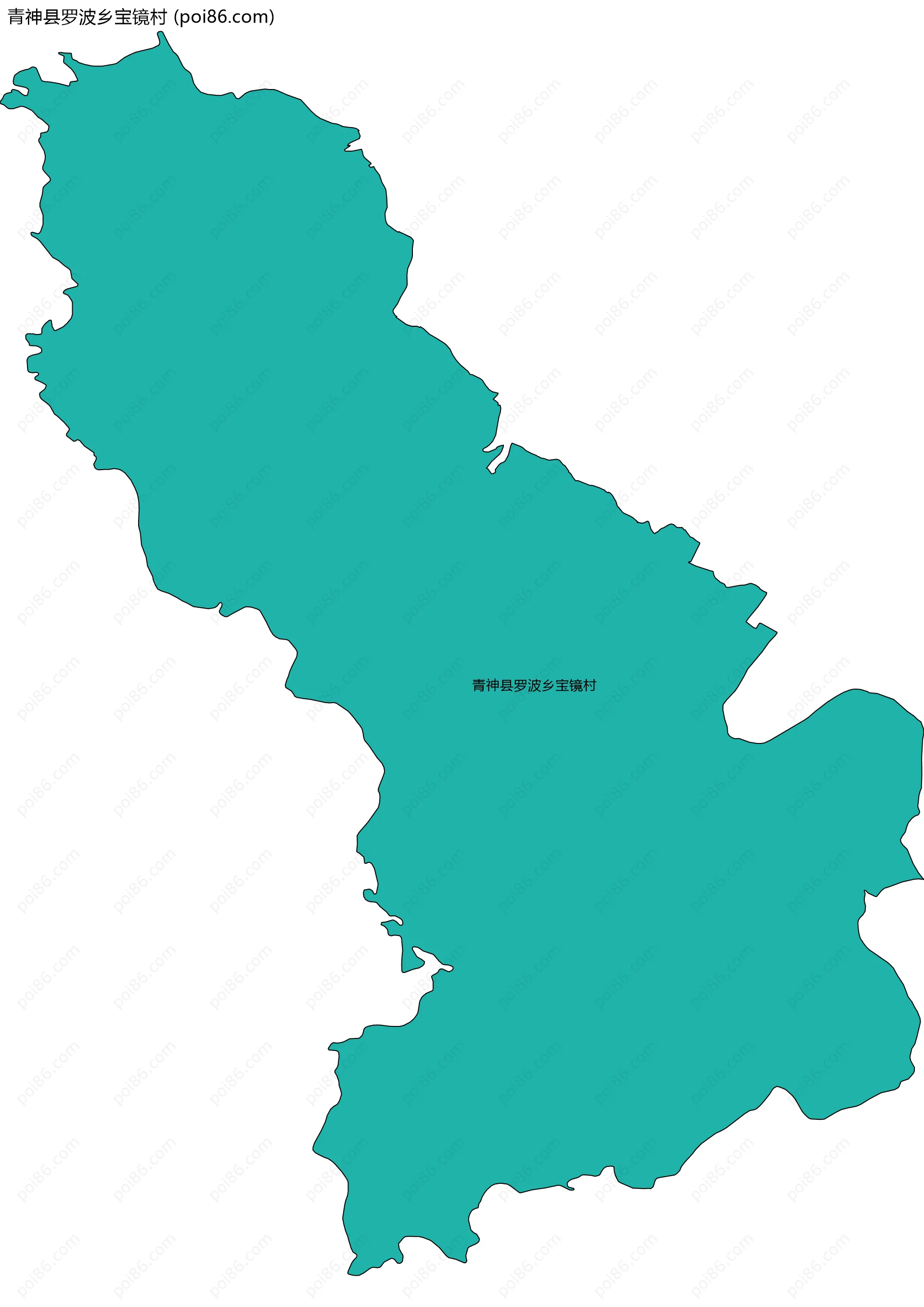 青神县罗波乡宝镜村边界地图
