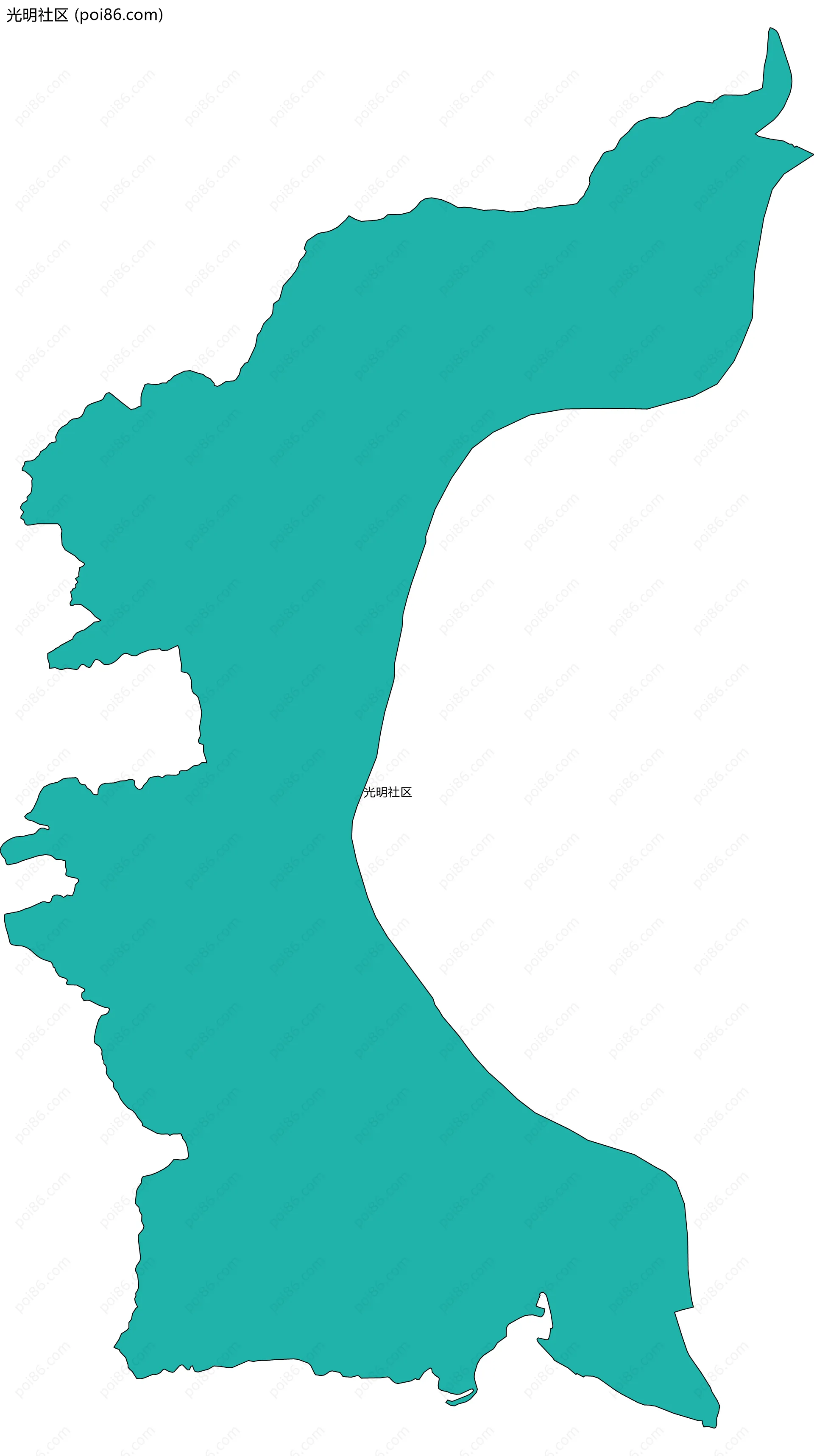 光明社区边界地图