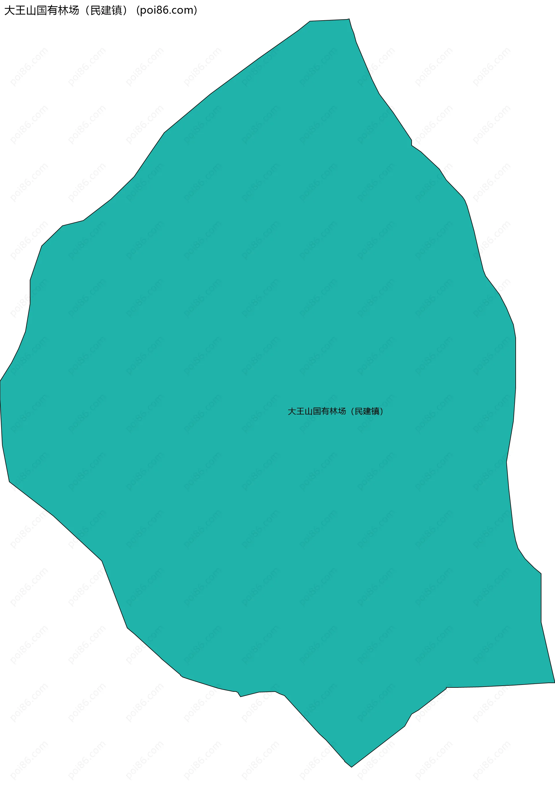 大王山国有林场（民建镇）边界地图
