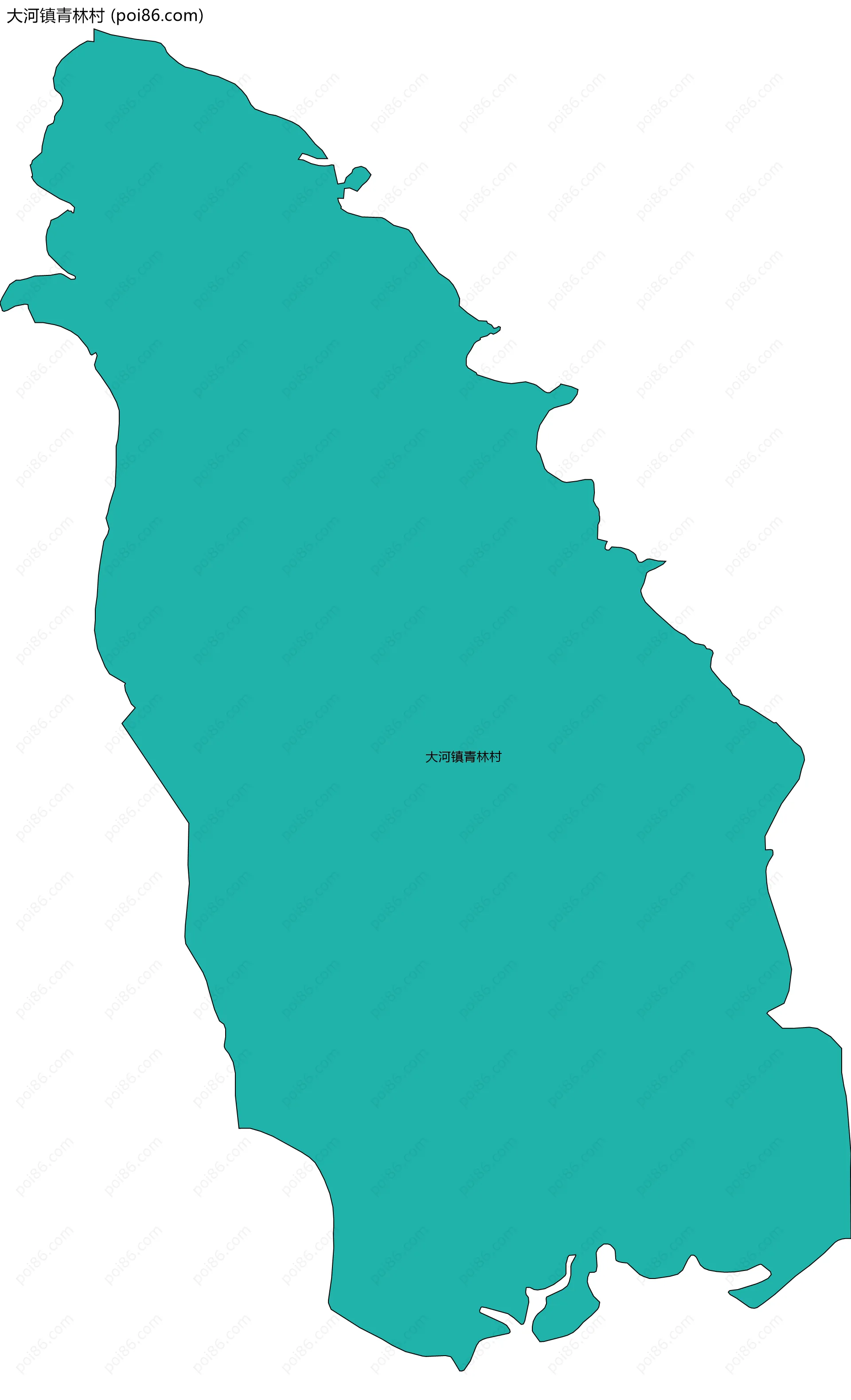 大河镇青林村边界地图