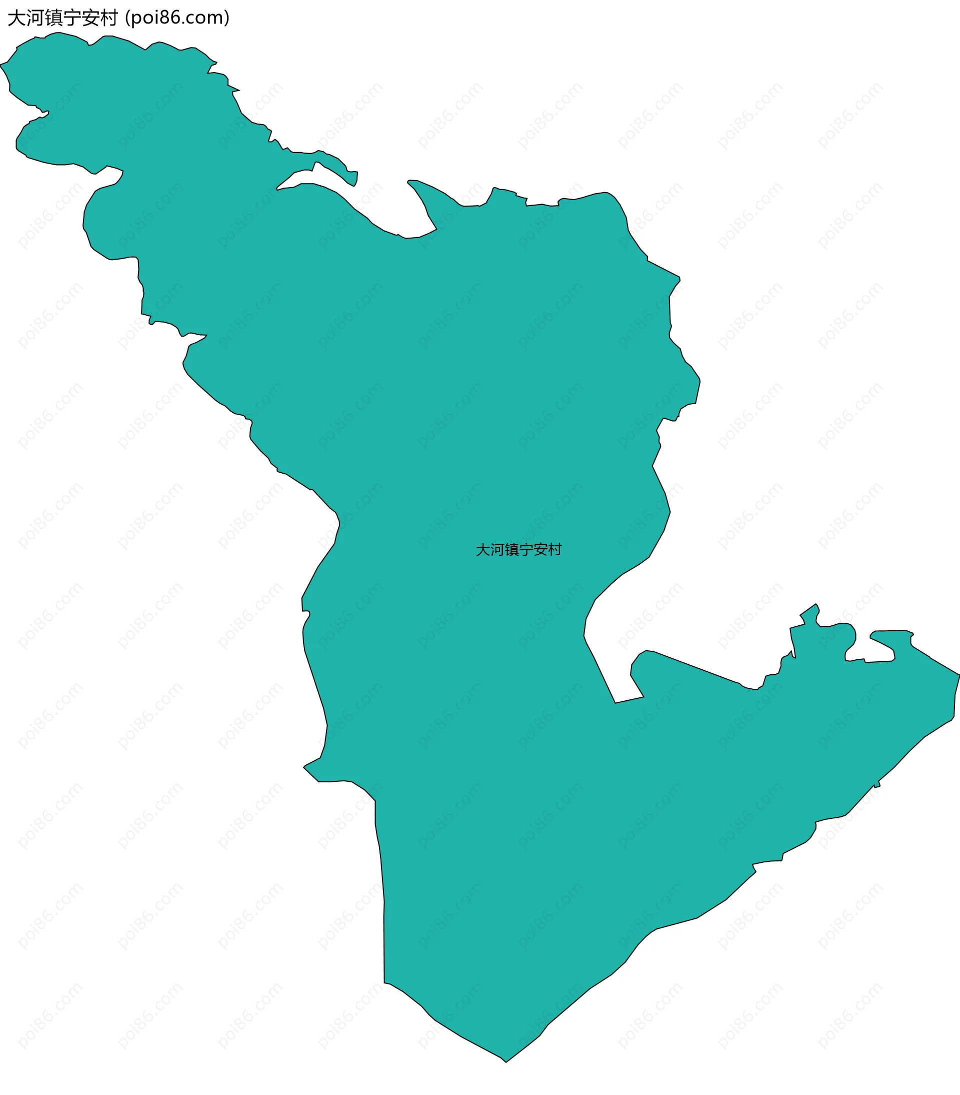 大河镇宁安村边界地图