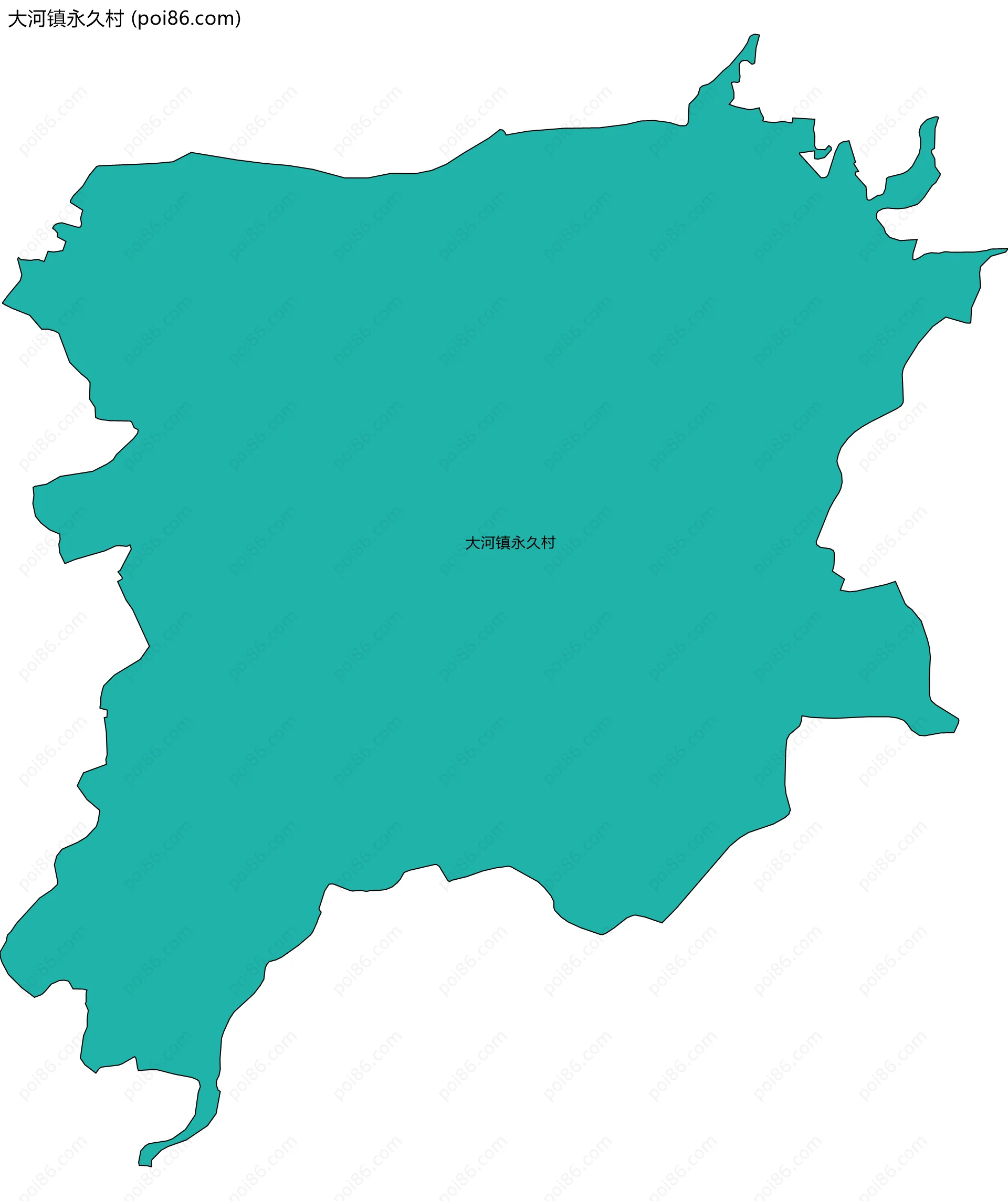 大河镇永久村边界地图