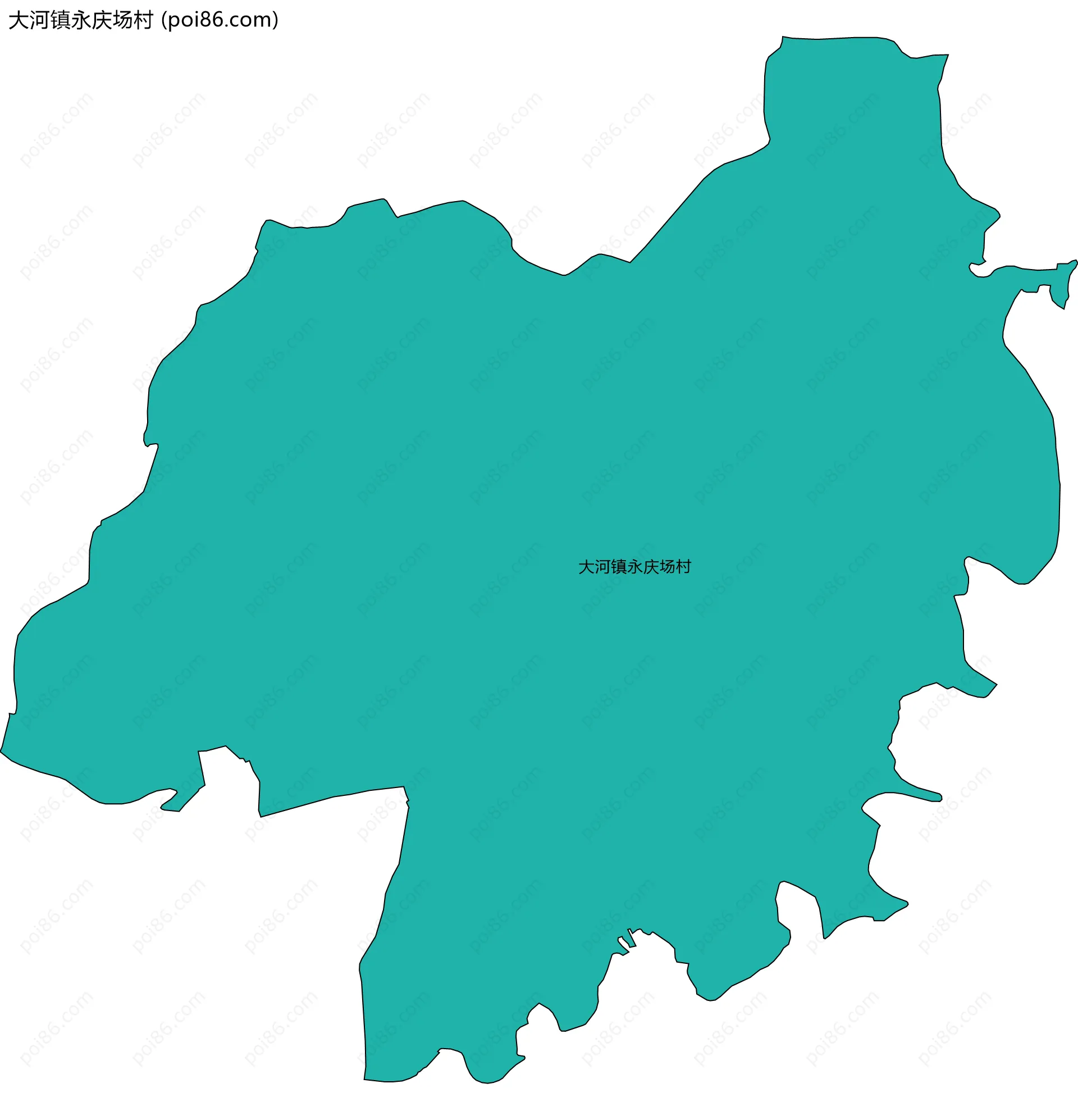 大河镇永庆场村边界地图