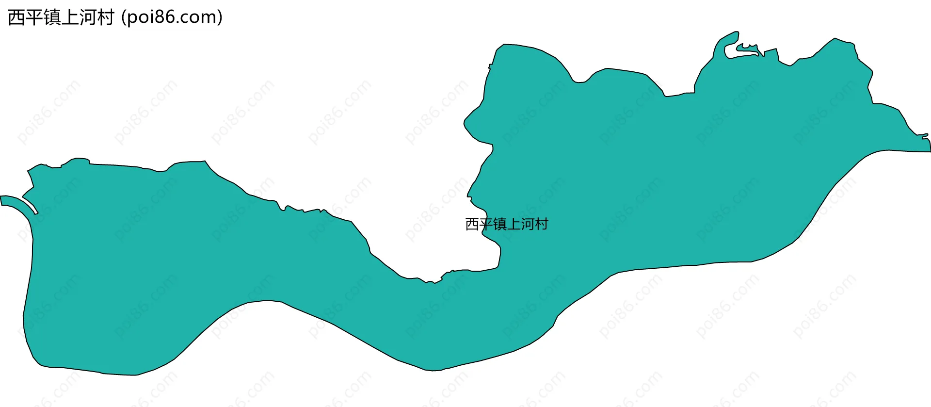 西平镇上河村边界地图