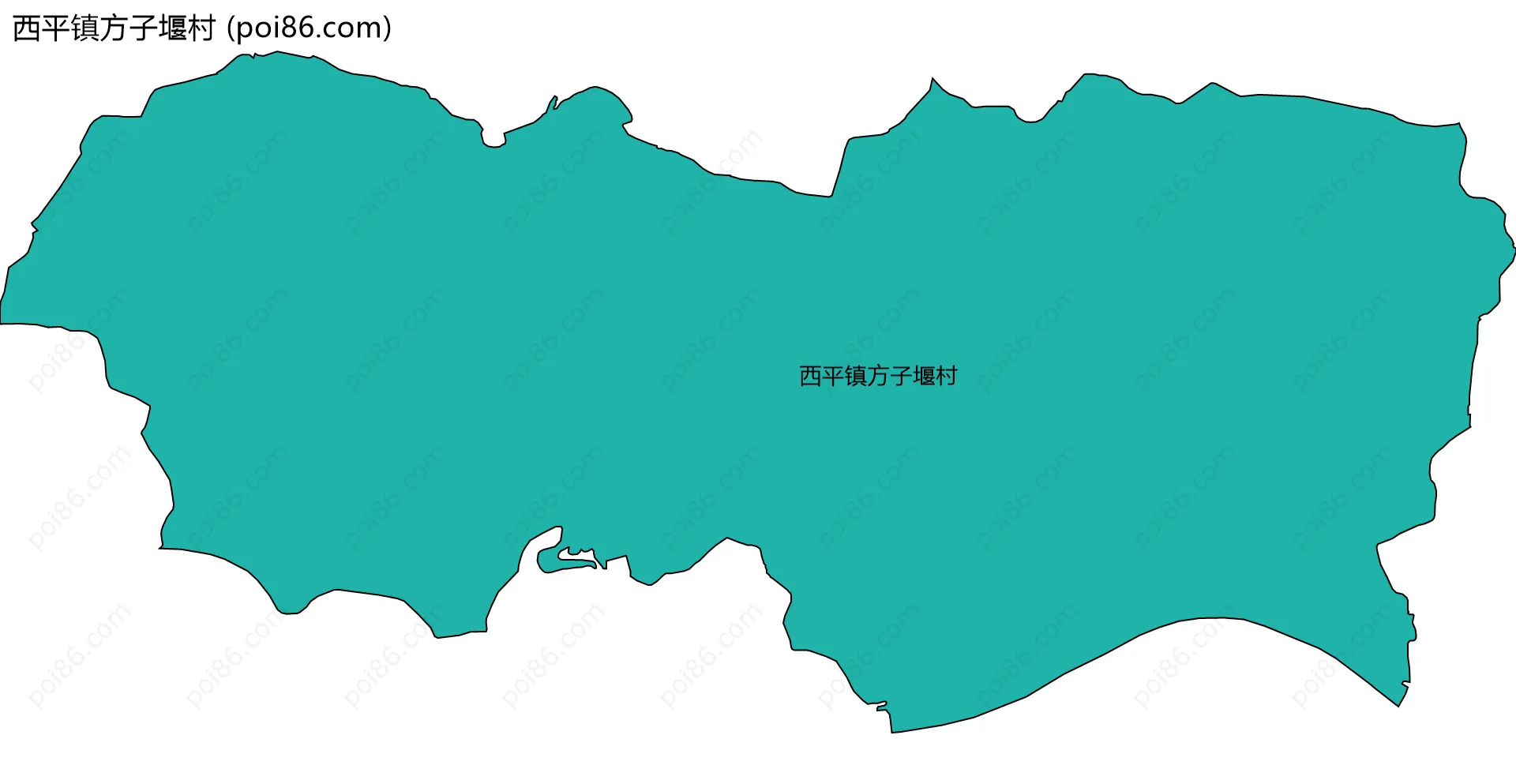 西平镇方子堰村边界地图