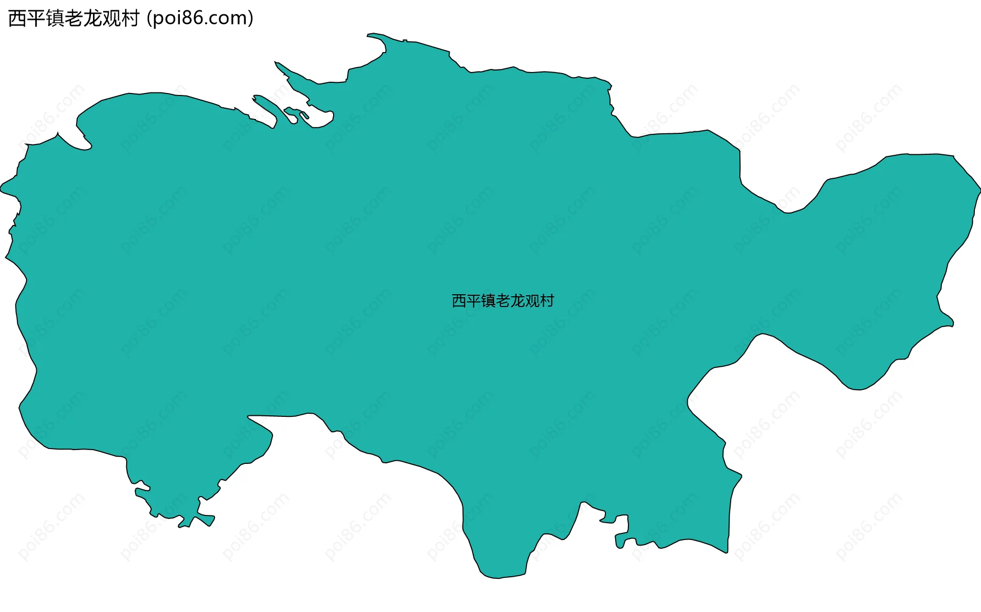 西平镇老龙观村边界地图