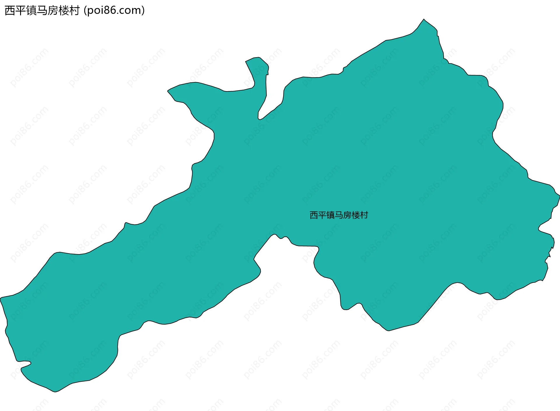 西平镇马房楼村边界地图