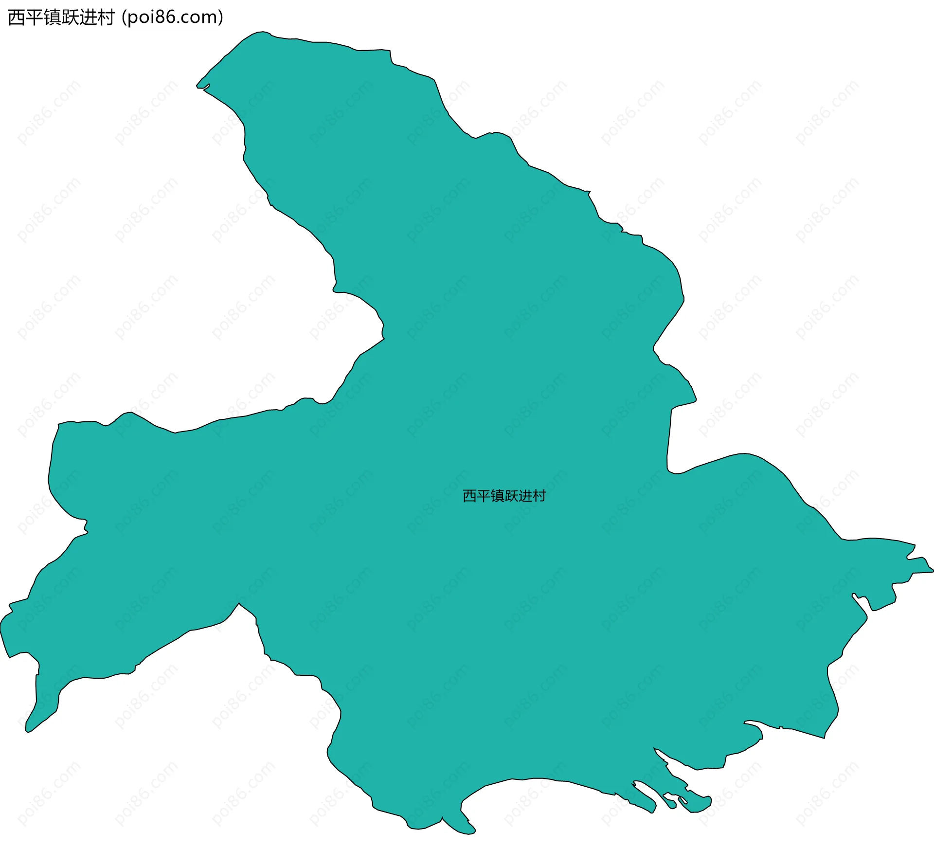 西平镇跃进村边界地图