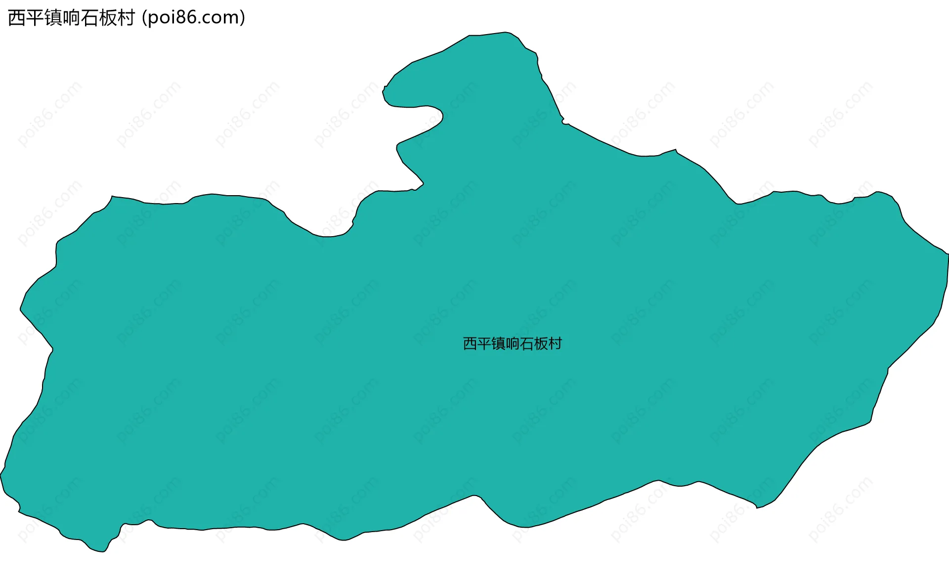 西平镇响石板村边界地图