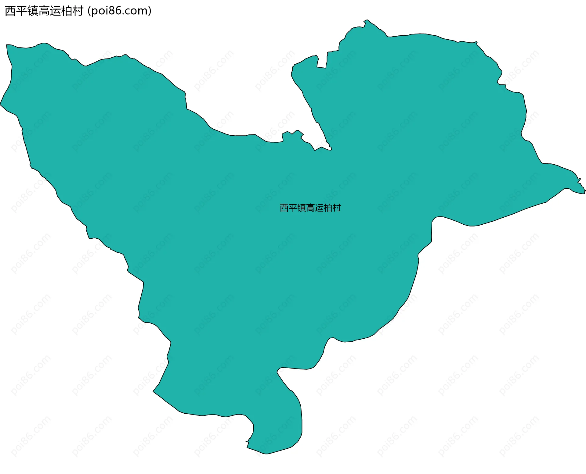 西平镇高运柏村边界地图