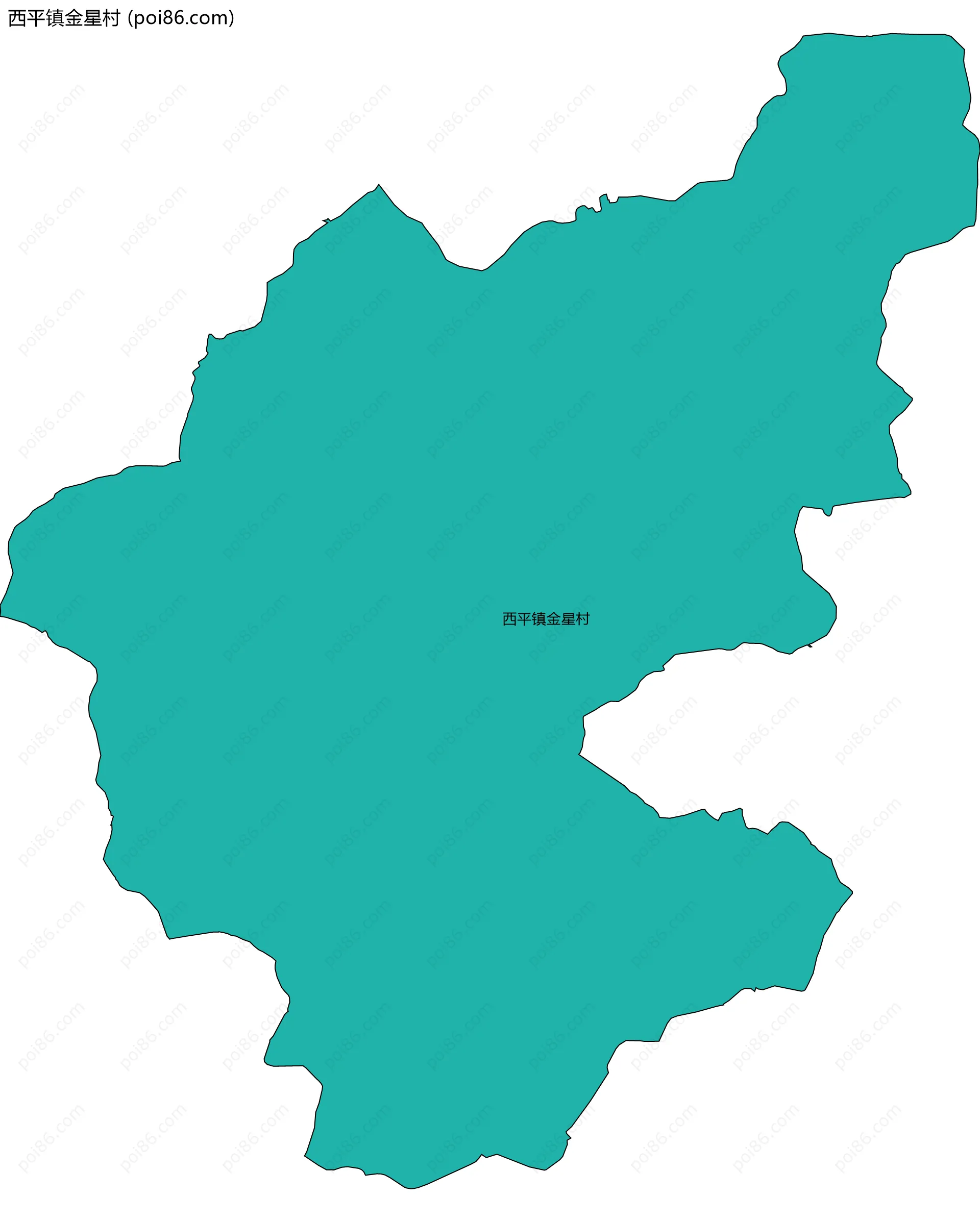 西平镇金星村边界地图