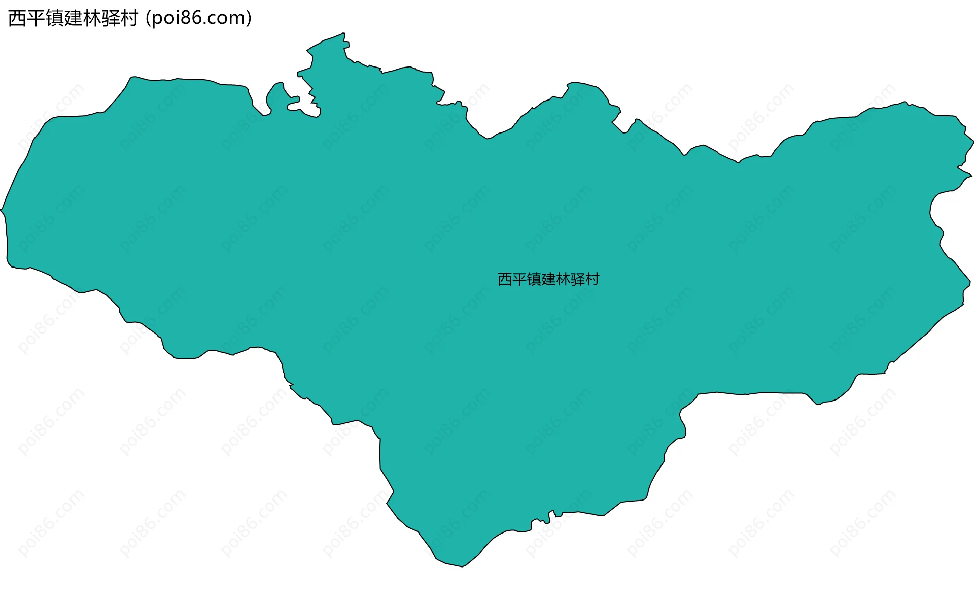 西平镇建林驿村边界地图