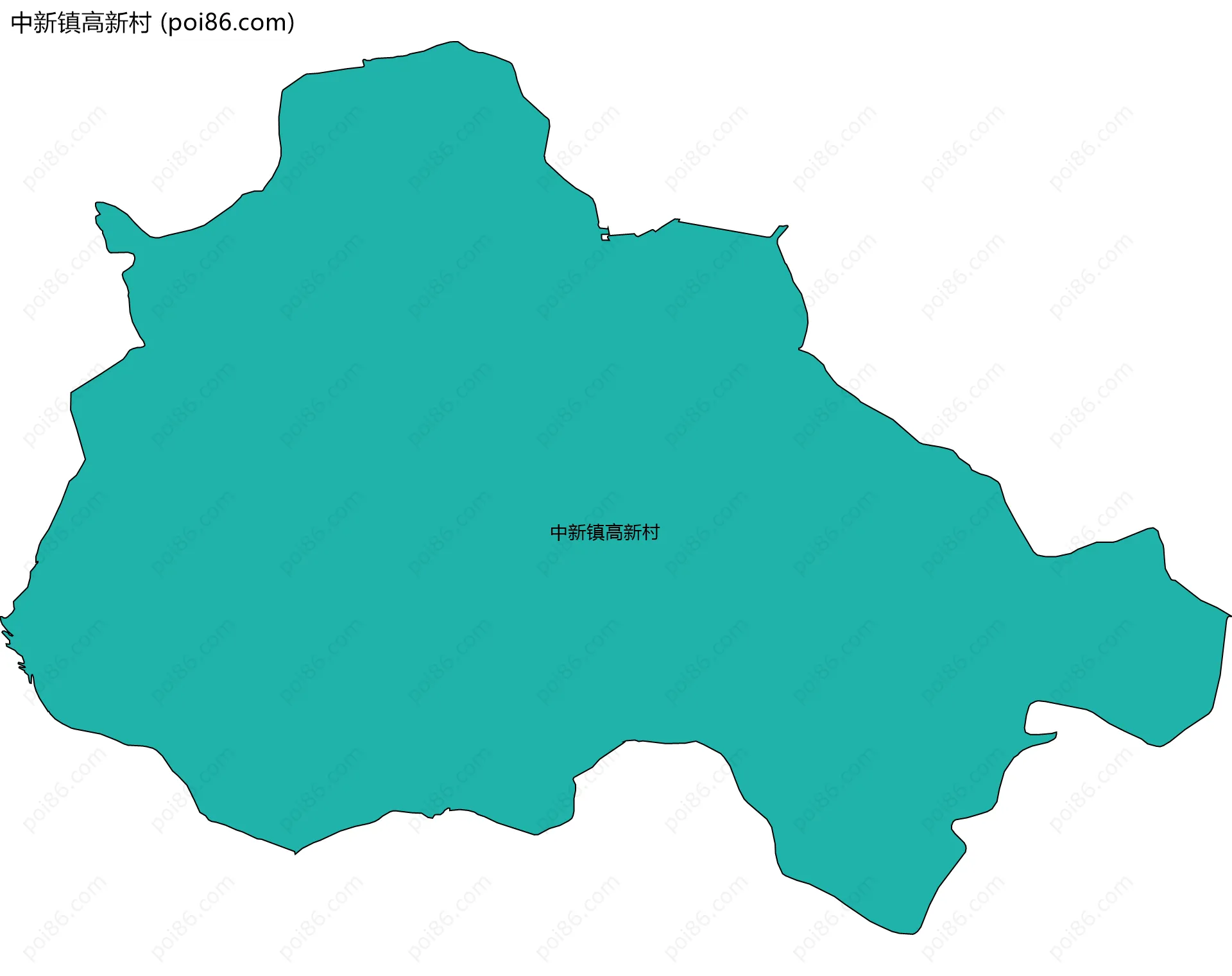 中新镇高新村边界地图