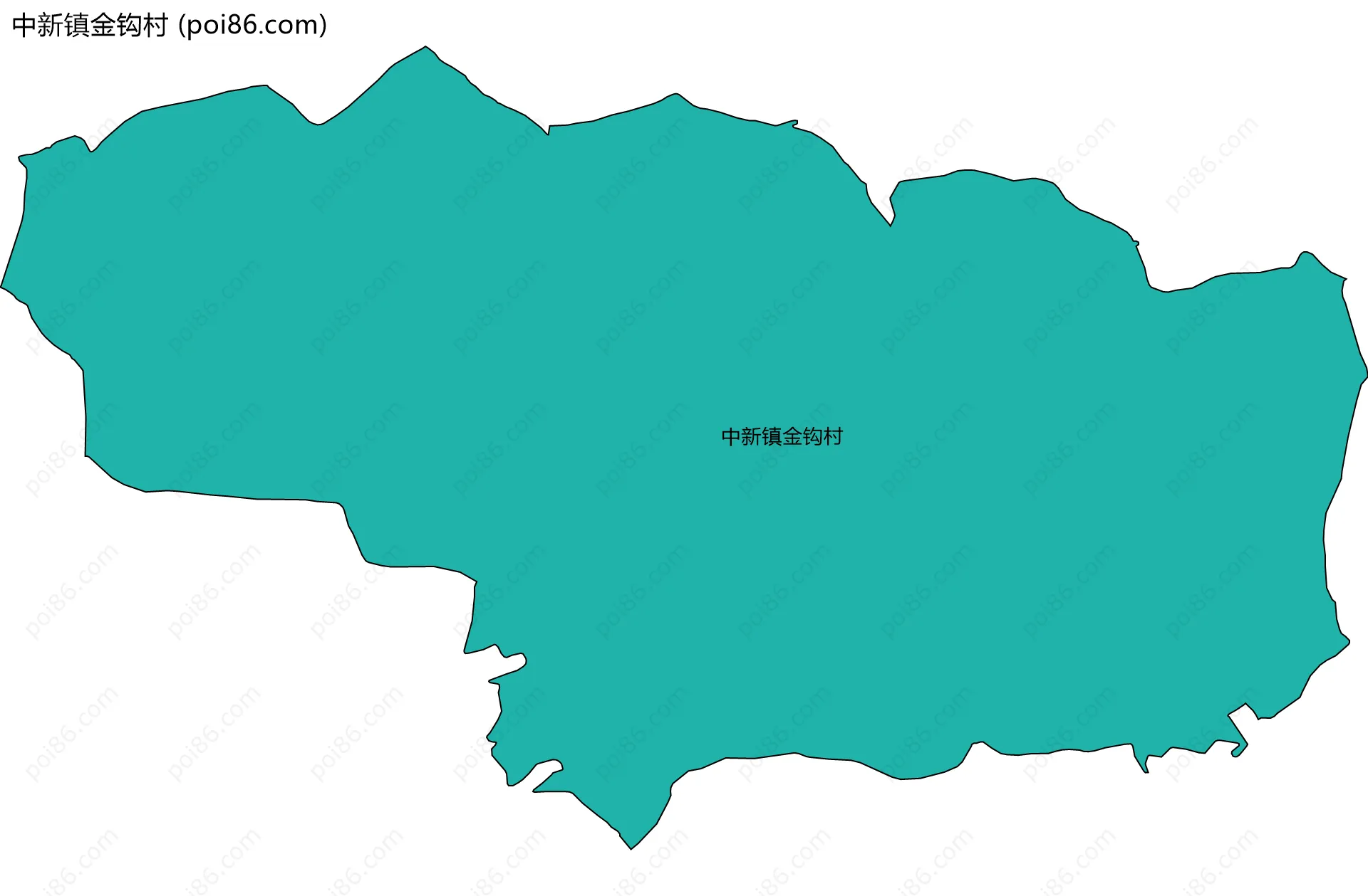 中新镇金钩村边界地图