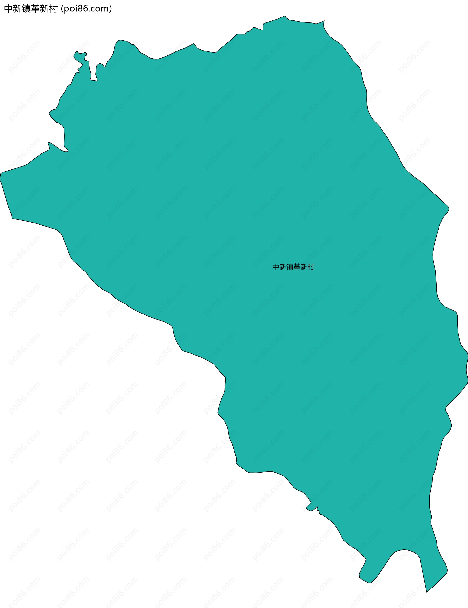 中新镇革新村边界地图