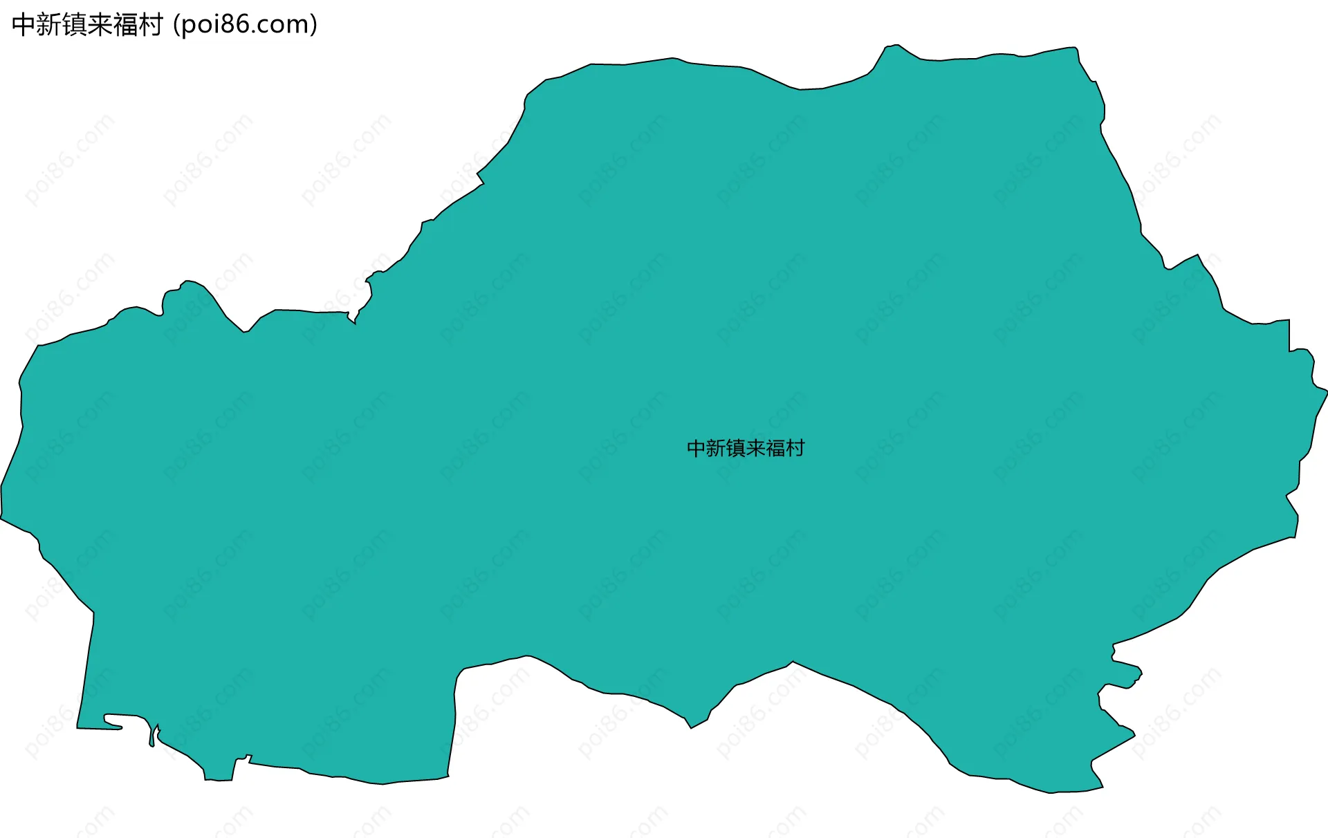 中新镇来福村边界地图