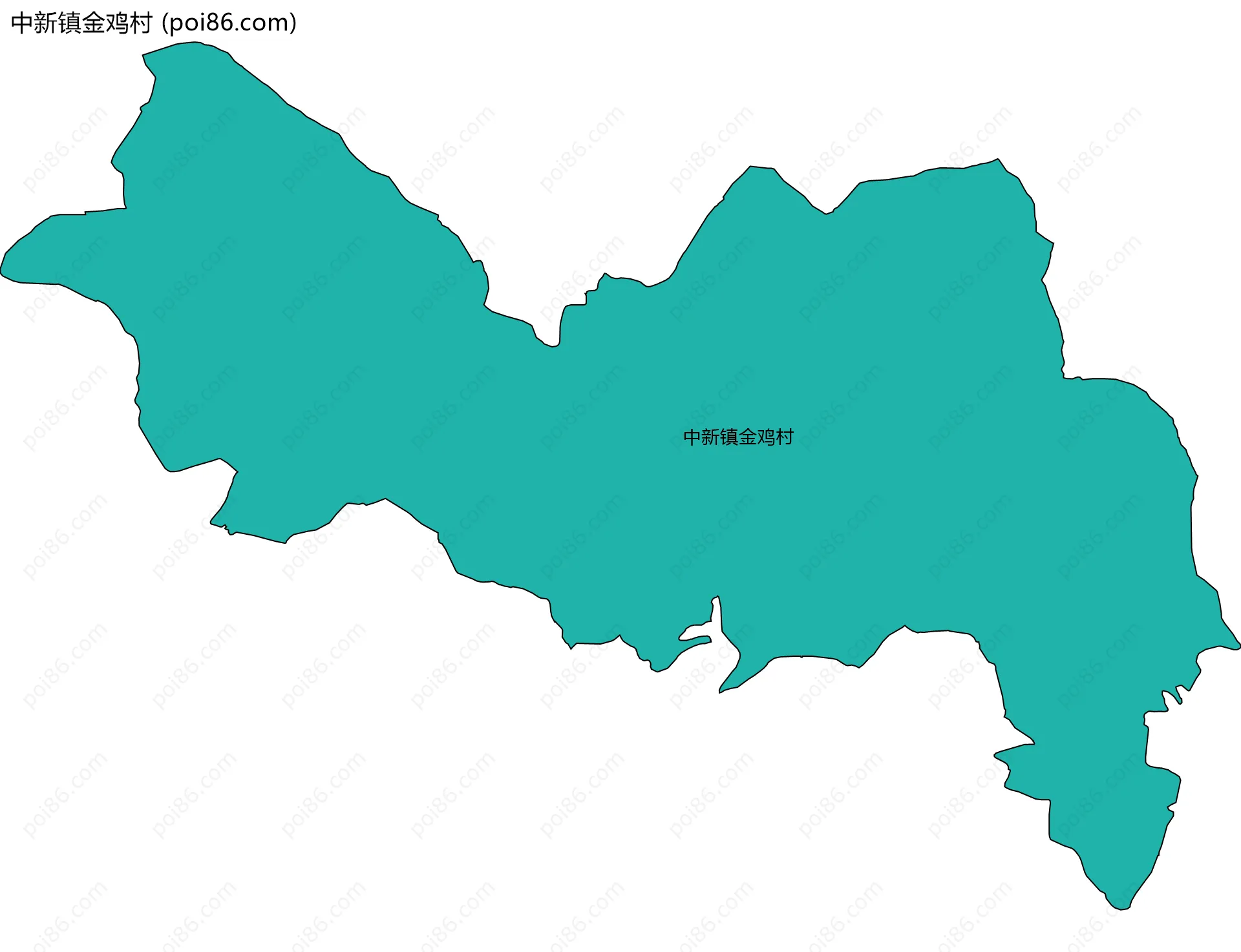 中新镇金鸡村边界地图