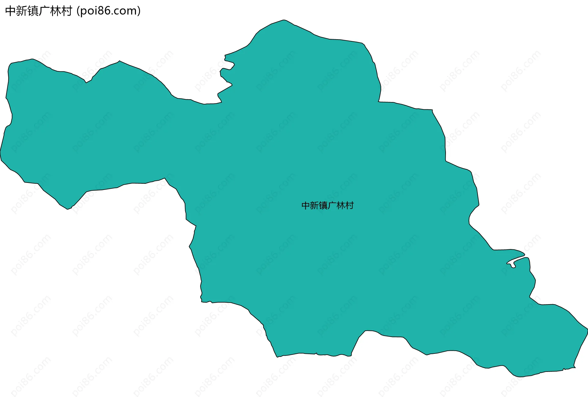 中新镇广林村边界地图