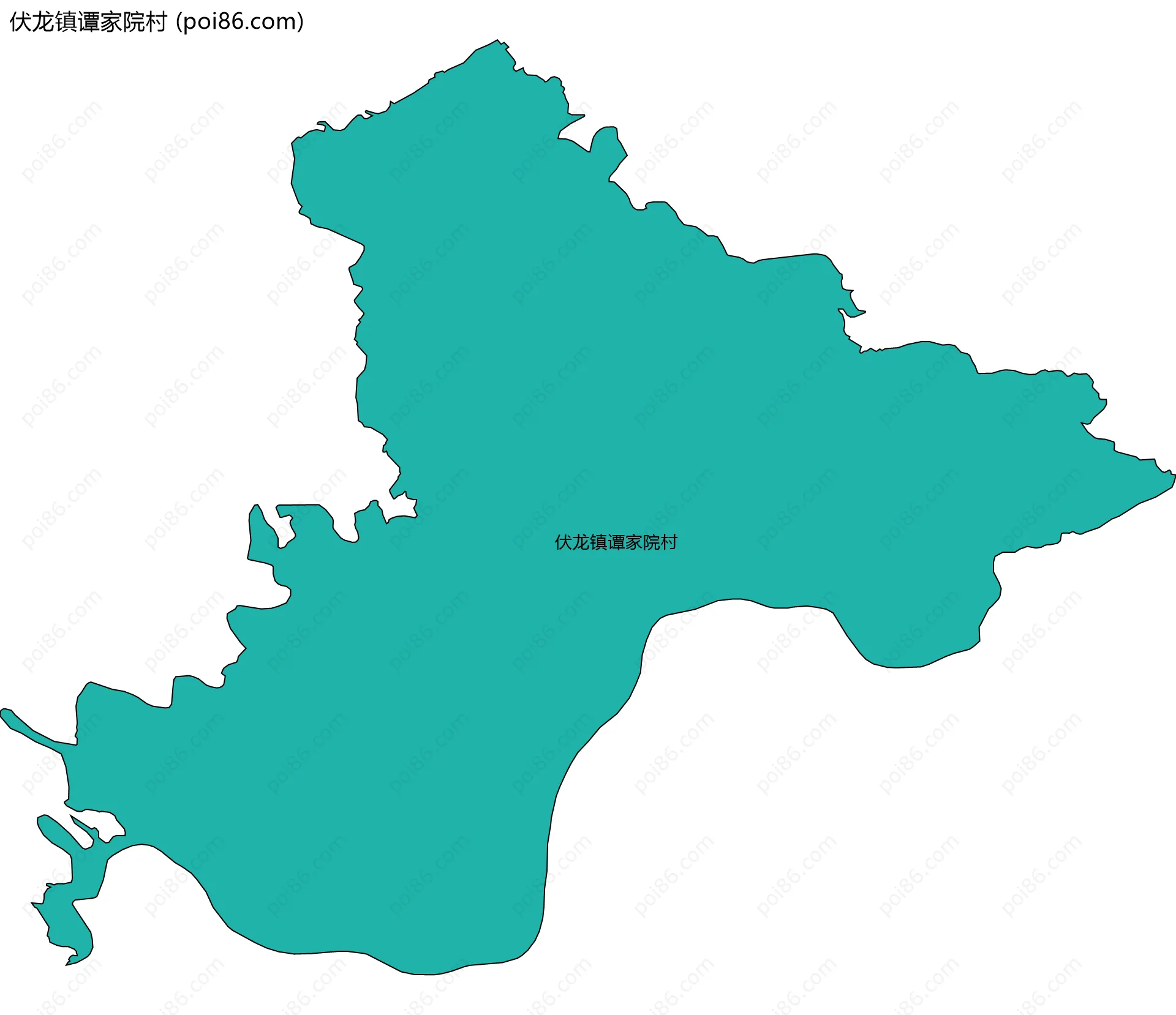 伏龙镇谭家院村边界地图