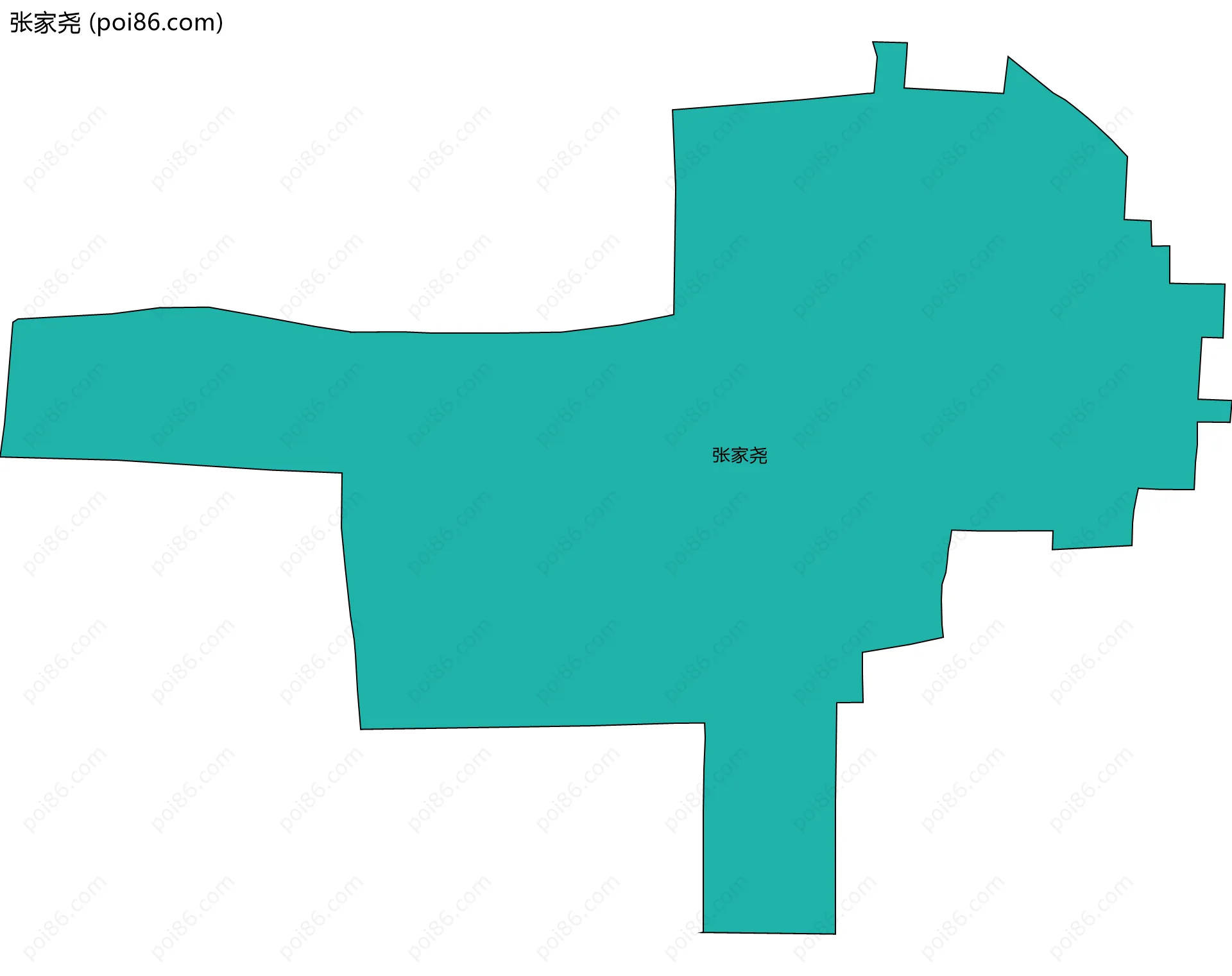 张家尧边界地图