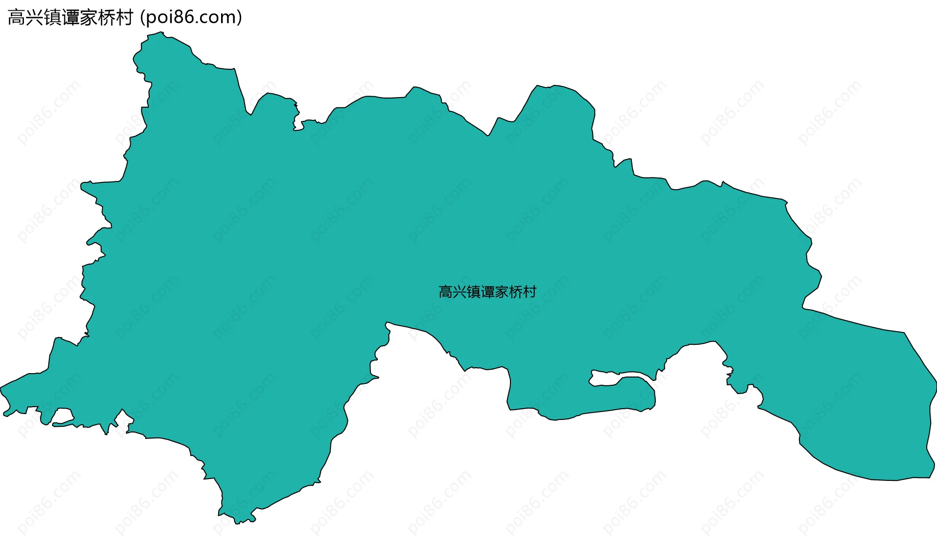 高兴镇谭家桥村边界地图