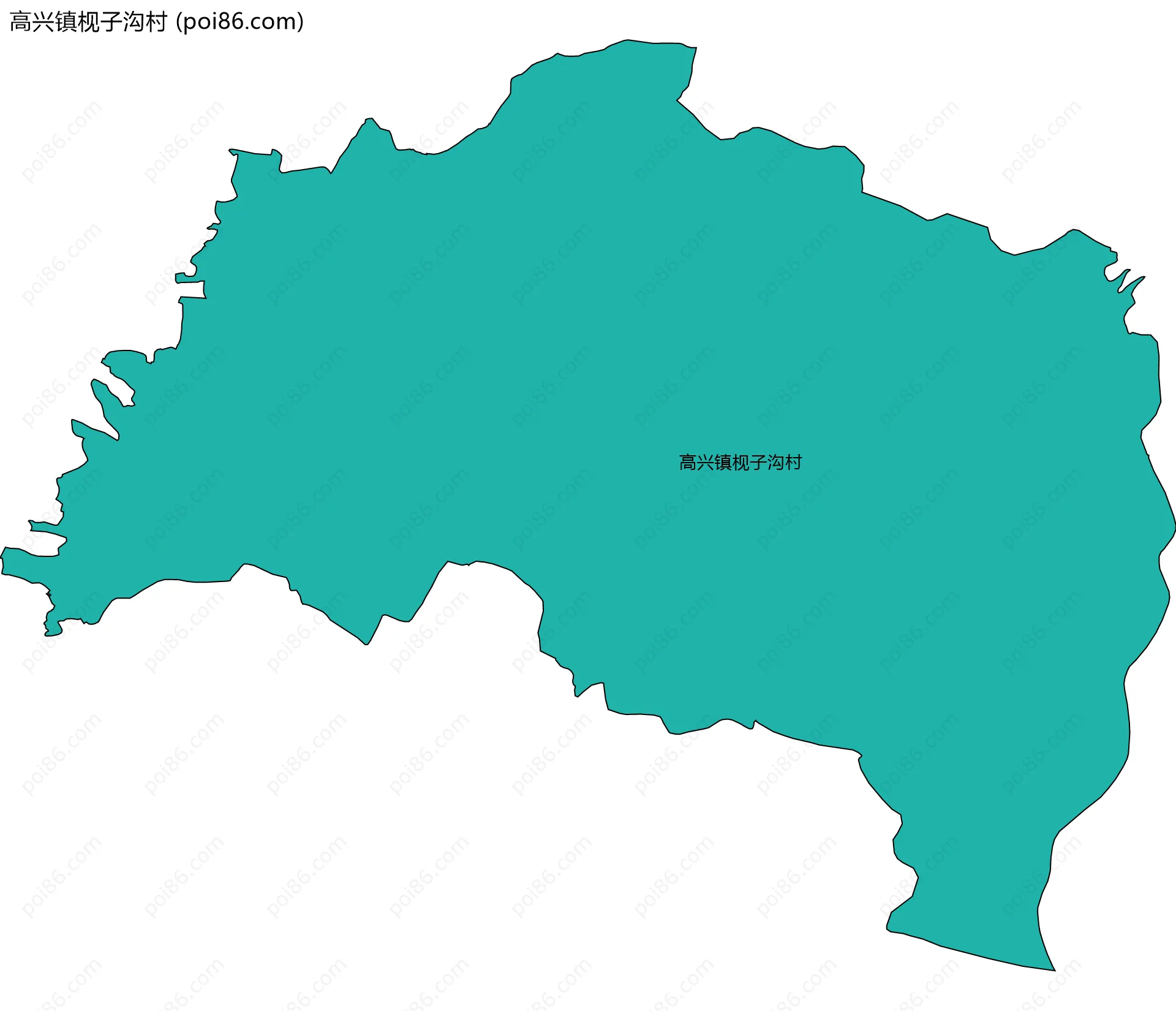 高兴镇枧子沟村边界地图