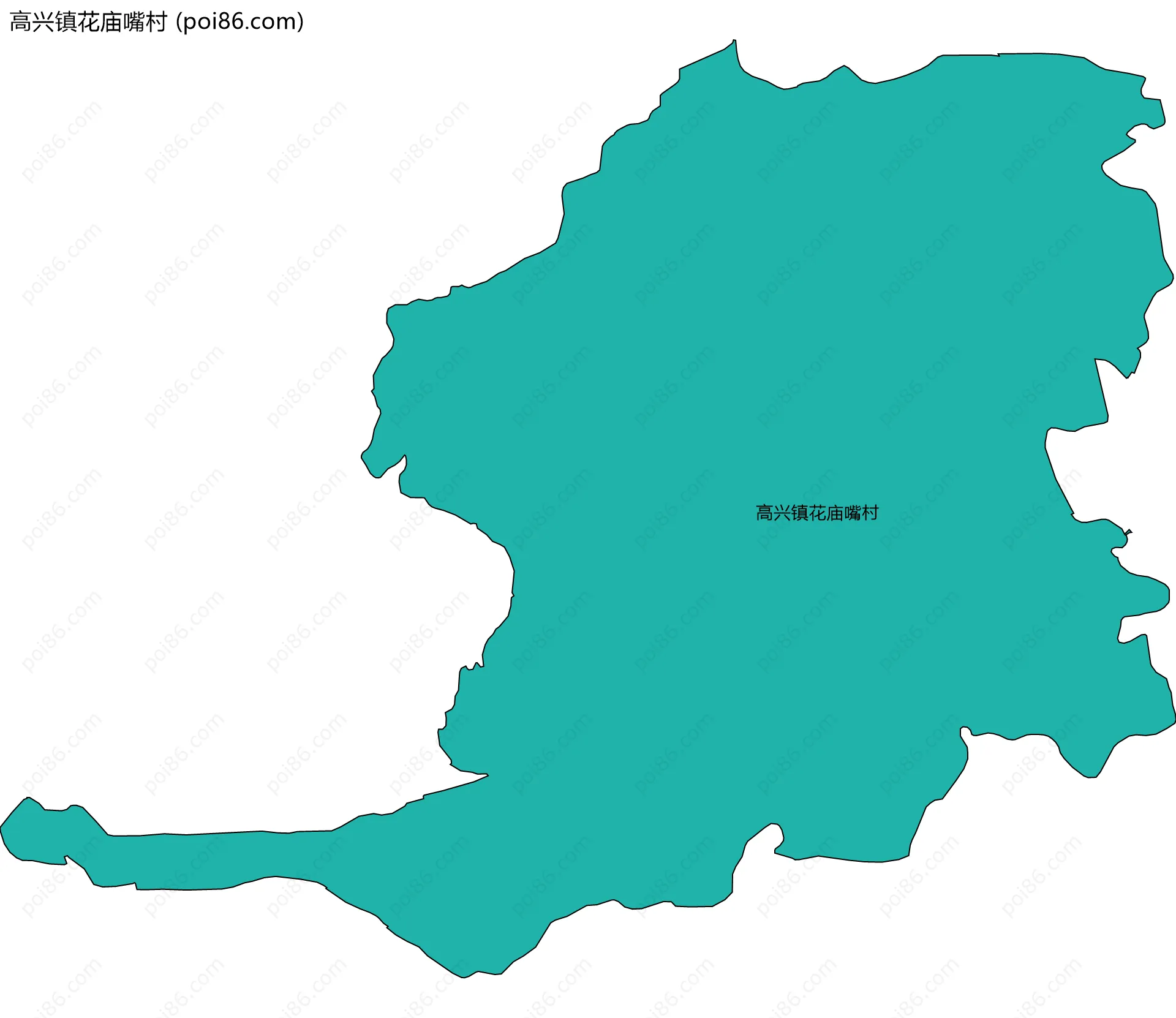 高兴镇花庙嘴村边界地图