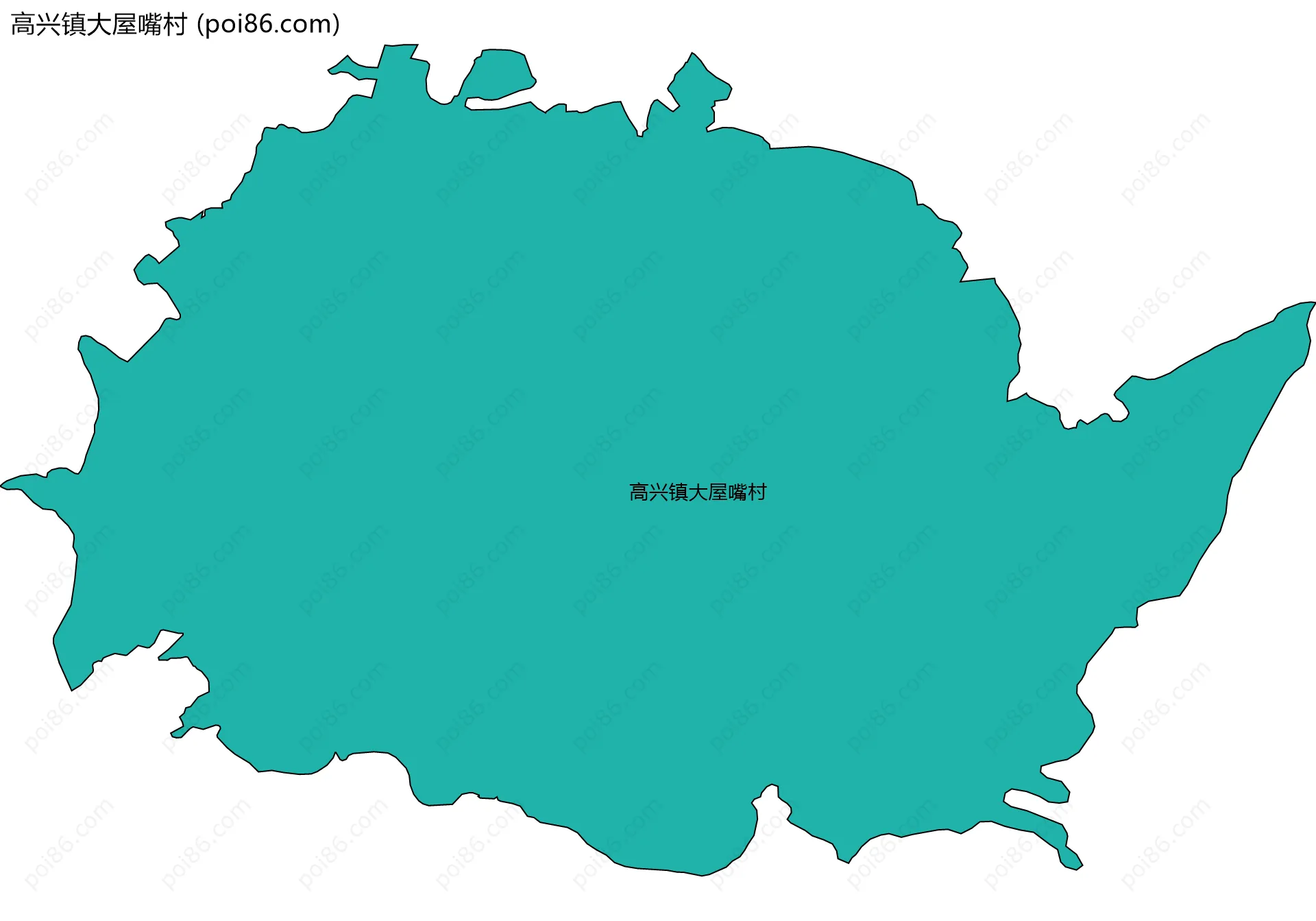 高兴镇大屋嘴村边界地图