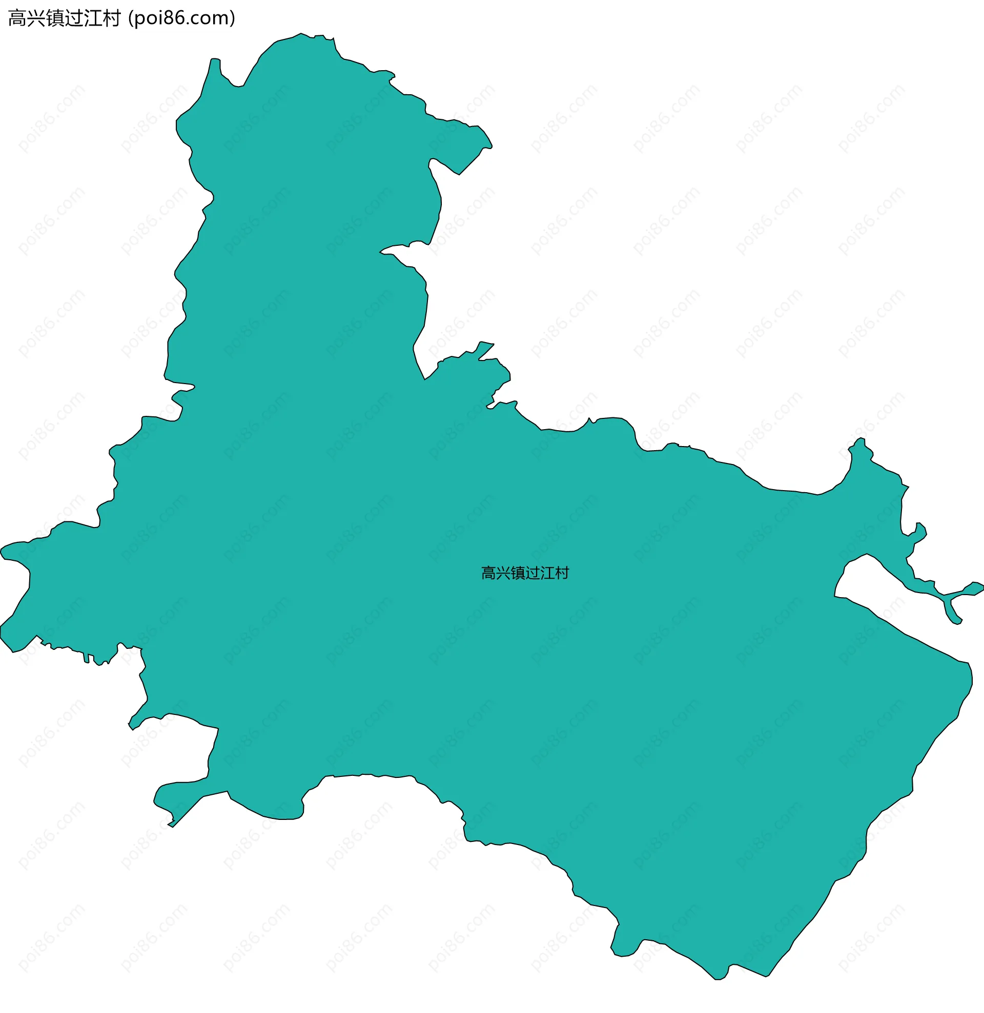 高兴镇过江村边界地图