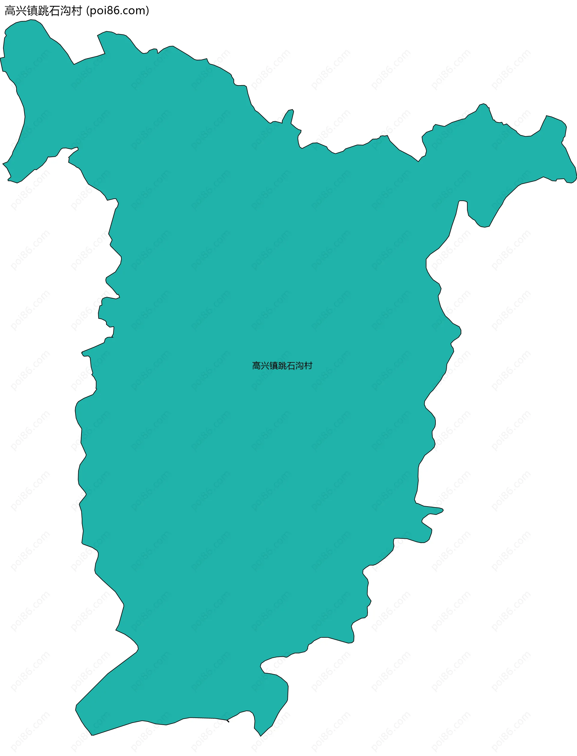 高兴镇跳石沟村边界地图