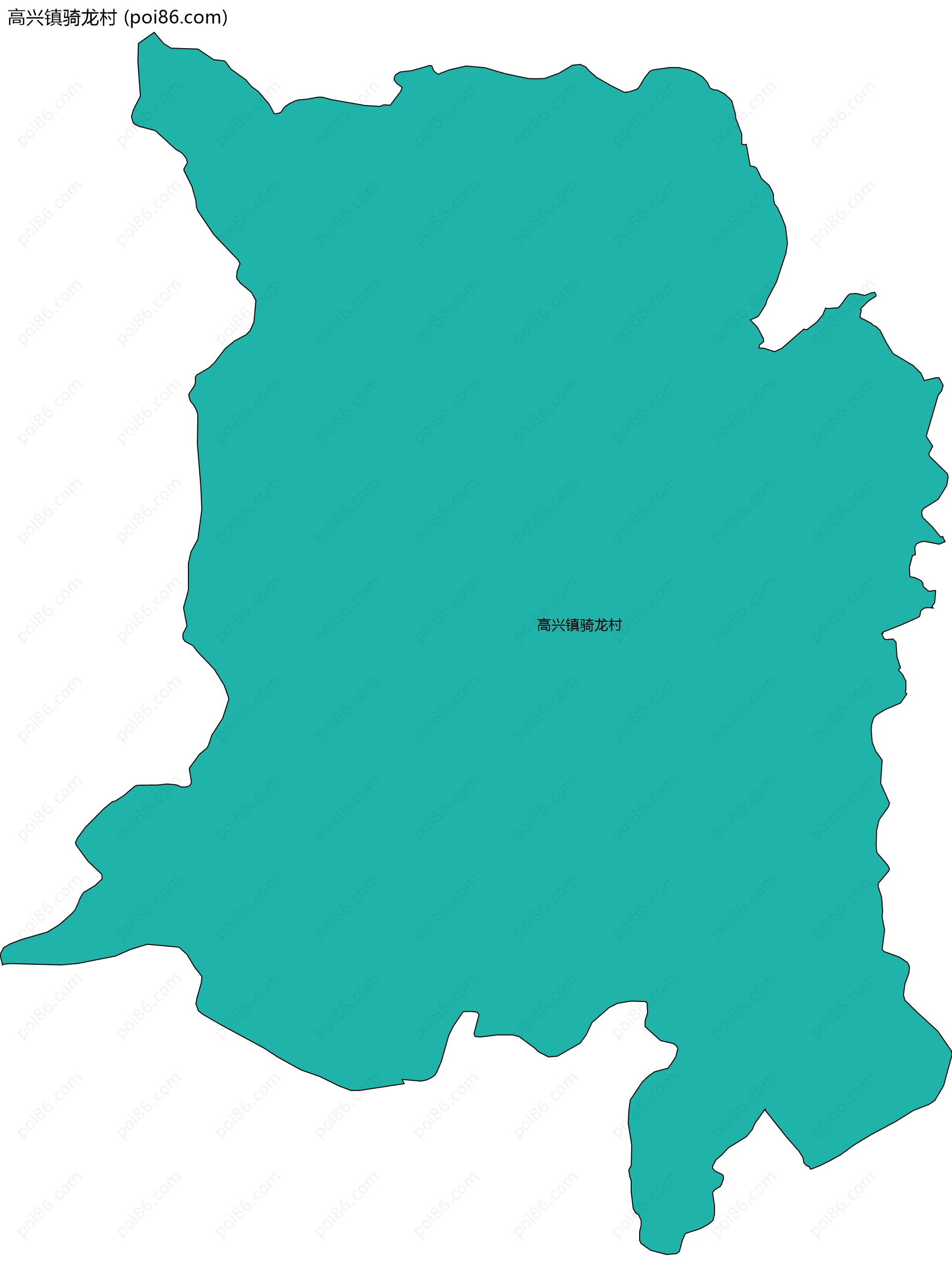 高兴镇骑龙村边界地图