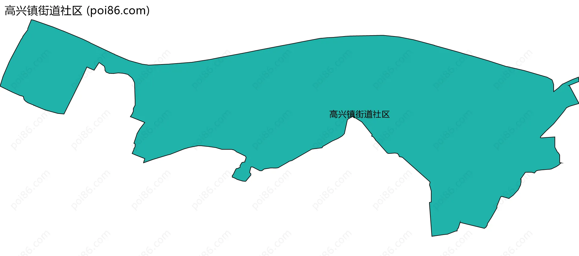 高兴镇街道社区边界地图