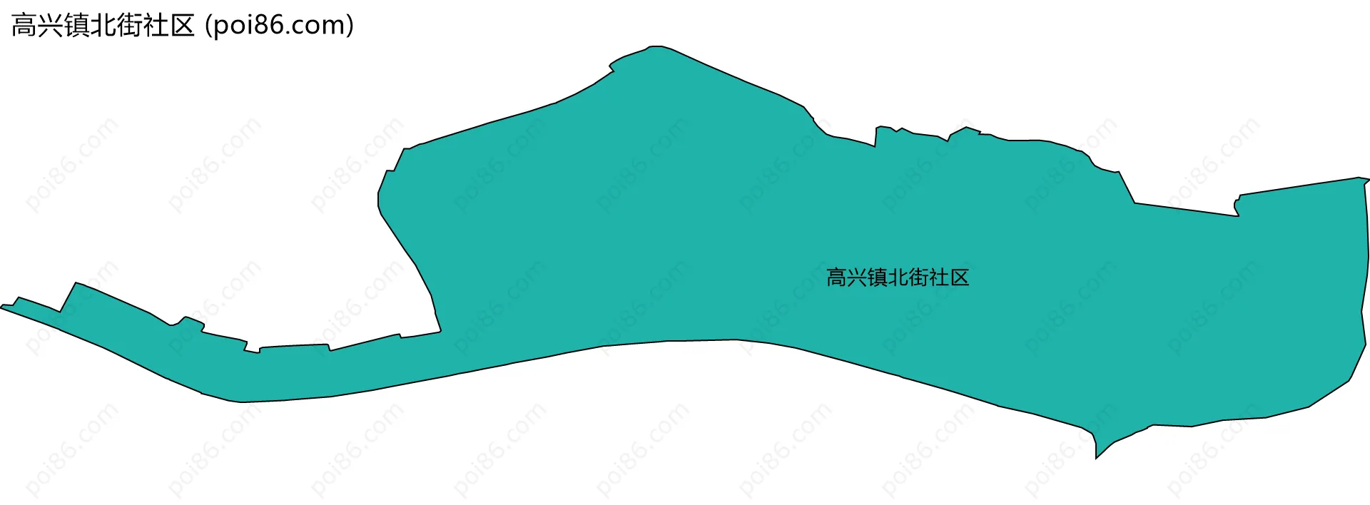 高兴镇北街社区边界地图